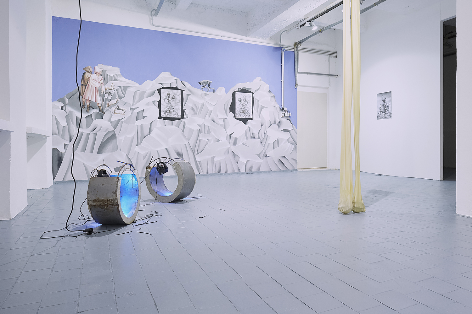 Installation view of the exhibition, ‘Extra-Planetary Commitment’, lítost gallery