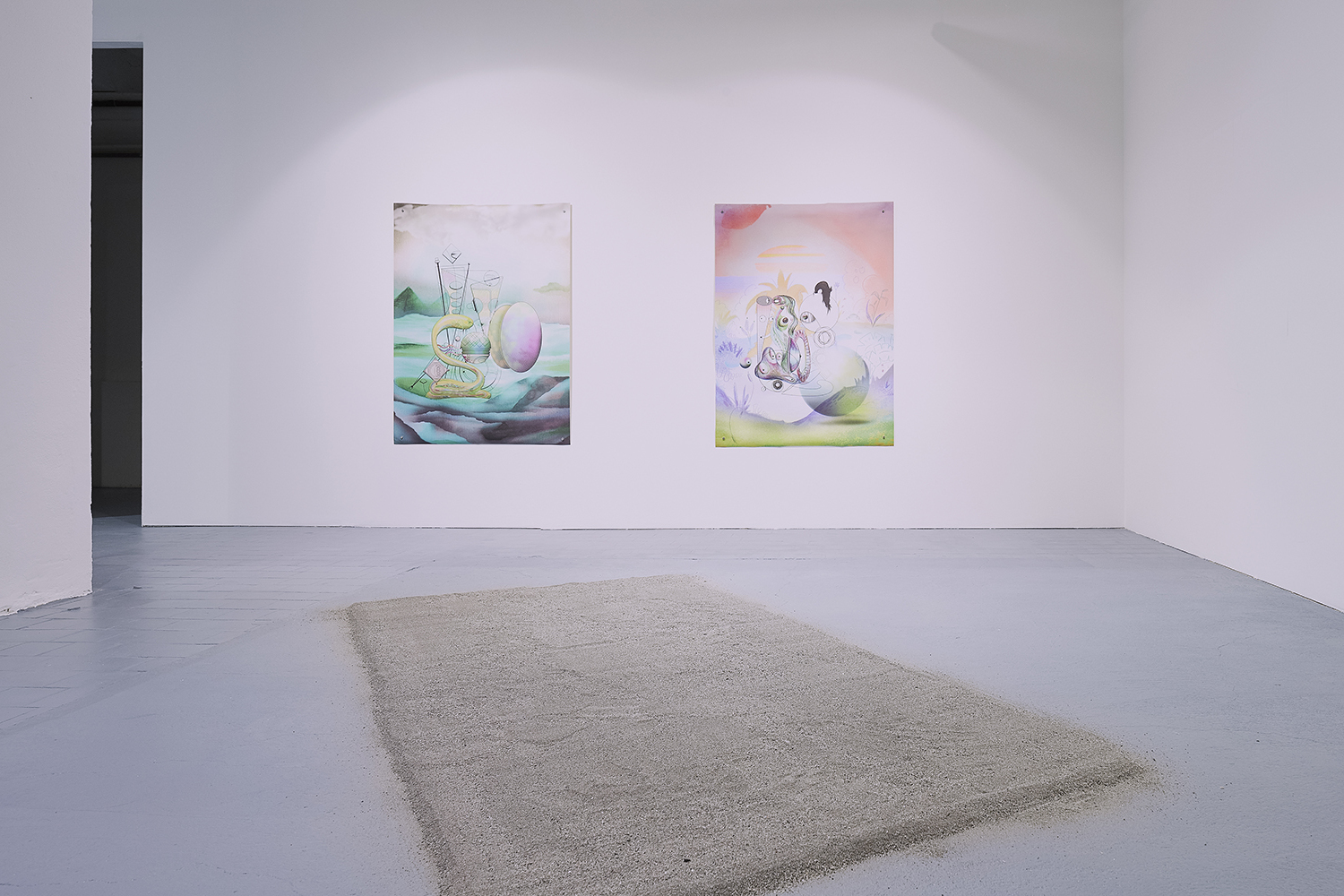 Installation view of the exhibition, ‘Extra-Planetary Commitment’, lítost gallery