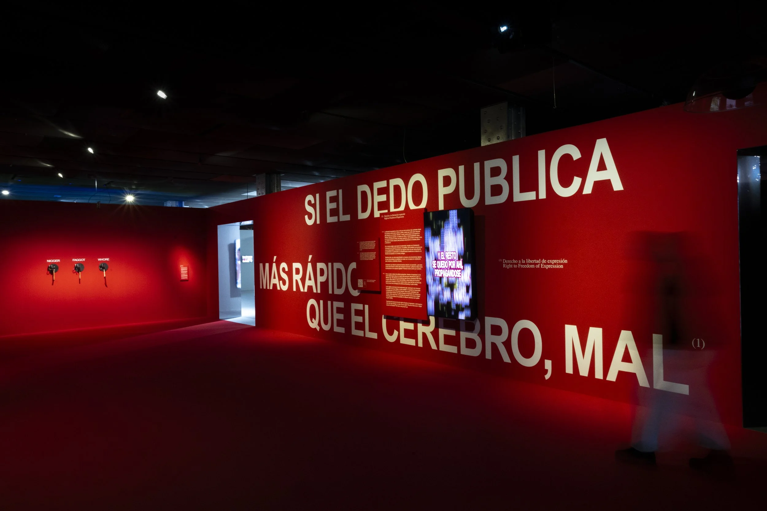 Vista de exposición, Hoy es un buen día para hablar de derechos digitales