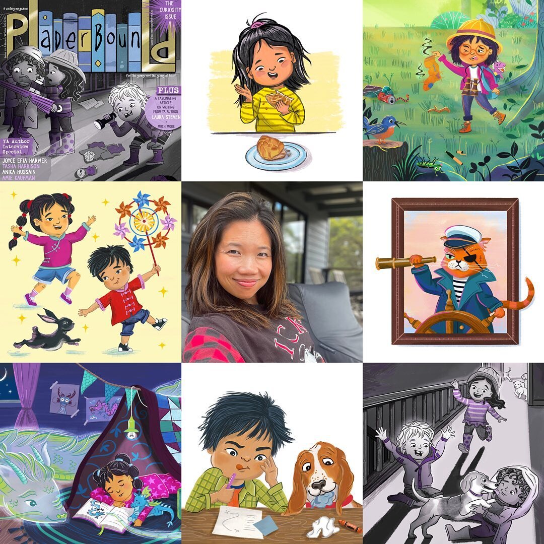 Here&rsquo;s me surrounded by some of my favourite illustration moments from the past year. 2024, let&rsquo;s do this! ✨ #artvsartist2023 
.
.
.
.
.
#artvsartist #artistsoninstagram #characterdesign #childrenillustration #childrensbookillustration #k