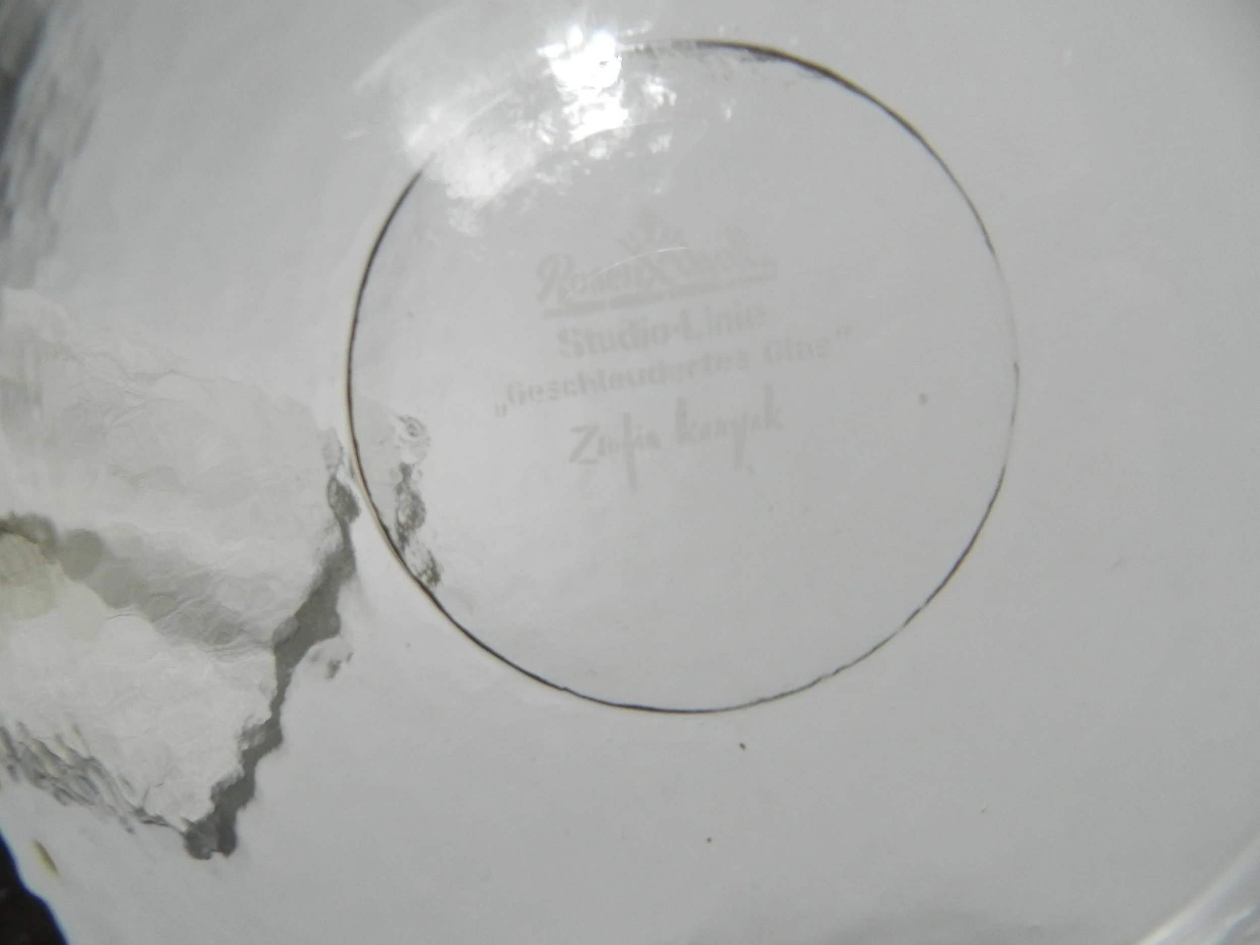 DSet of 8 textured glass bowls designed by Zsofia Kanyak for Rosenthal.  Germany, 1970s.