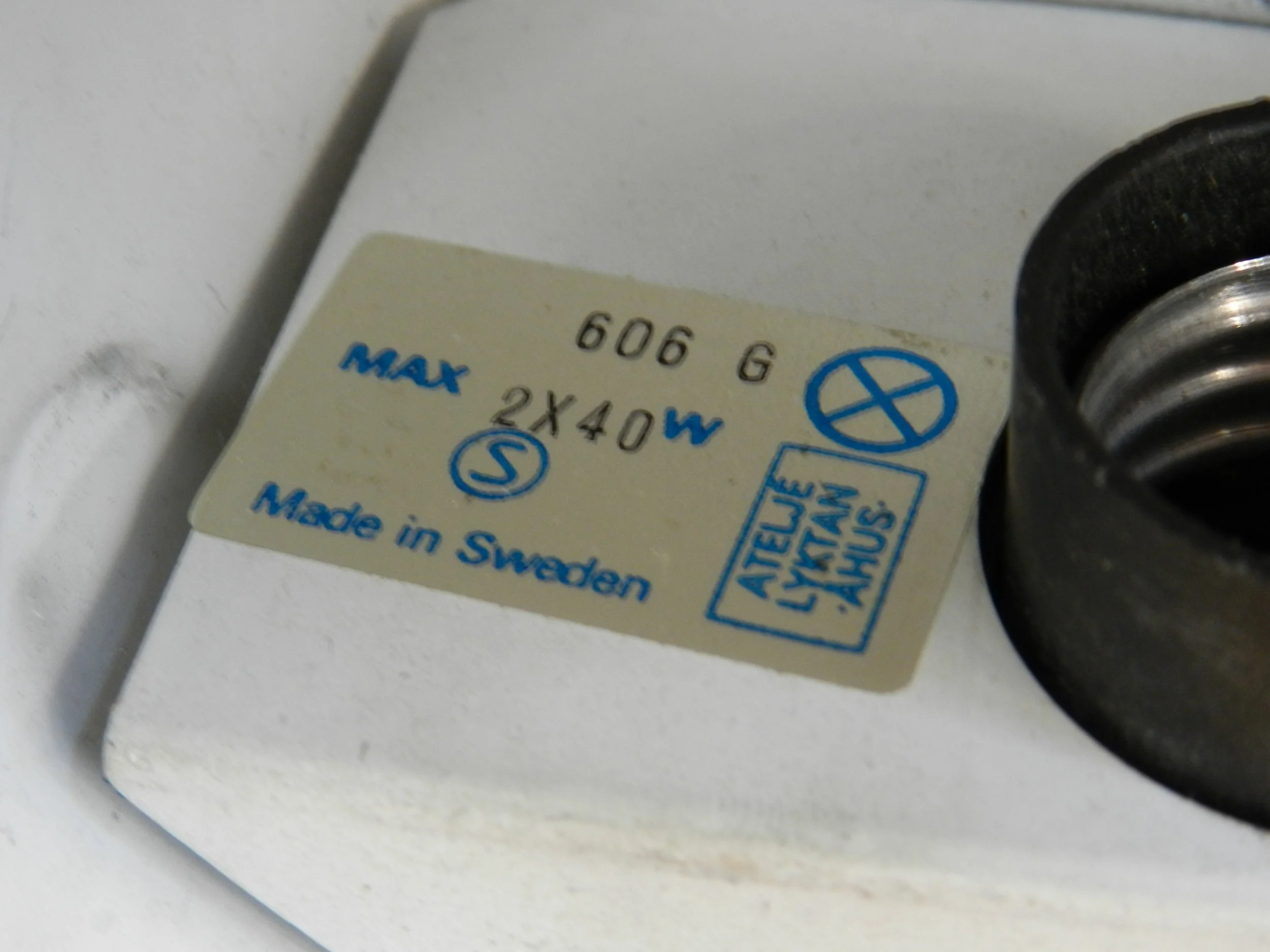 Modernist floor lamp designed by Anders Pehrson for Atelje Lyktan.  Sweden, 1970s.