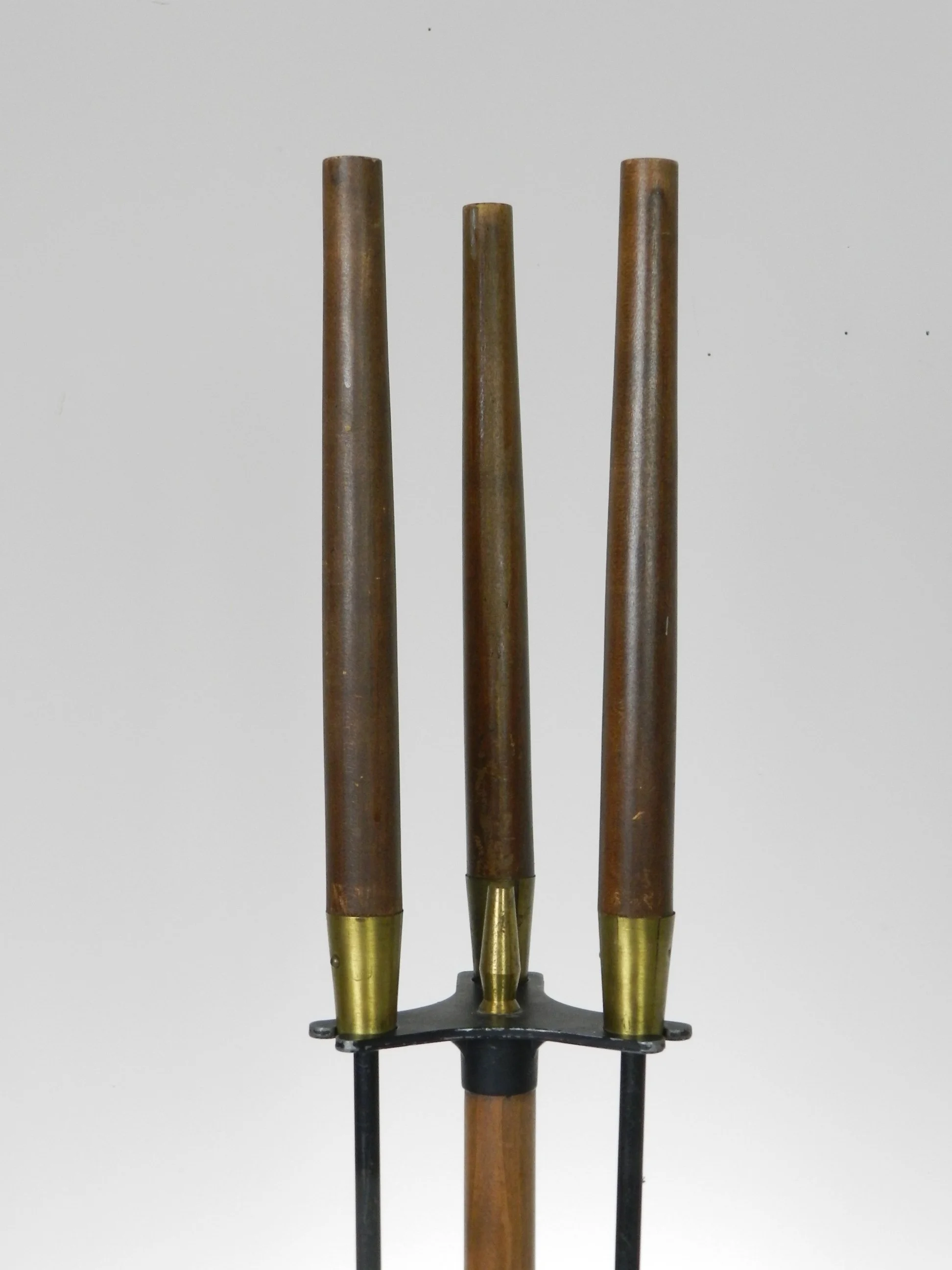 Mid century fireplace tools by Seymour Mfg. Co.  USA, 1960s.
