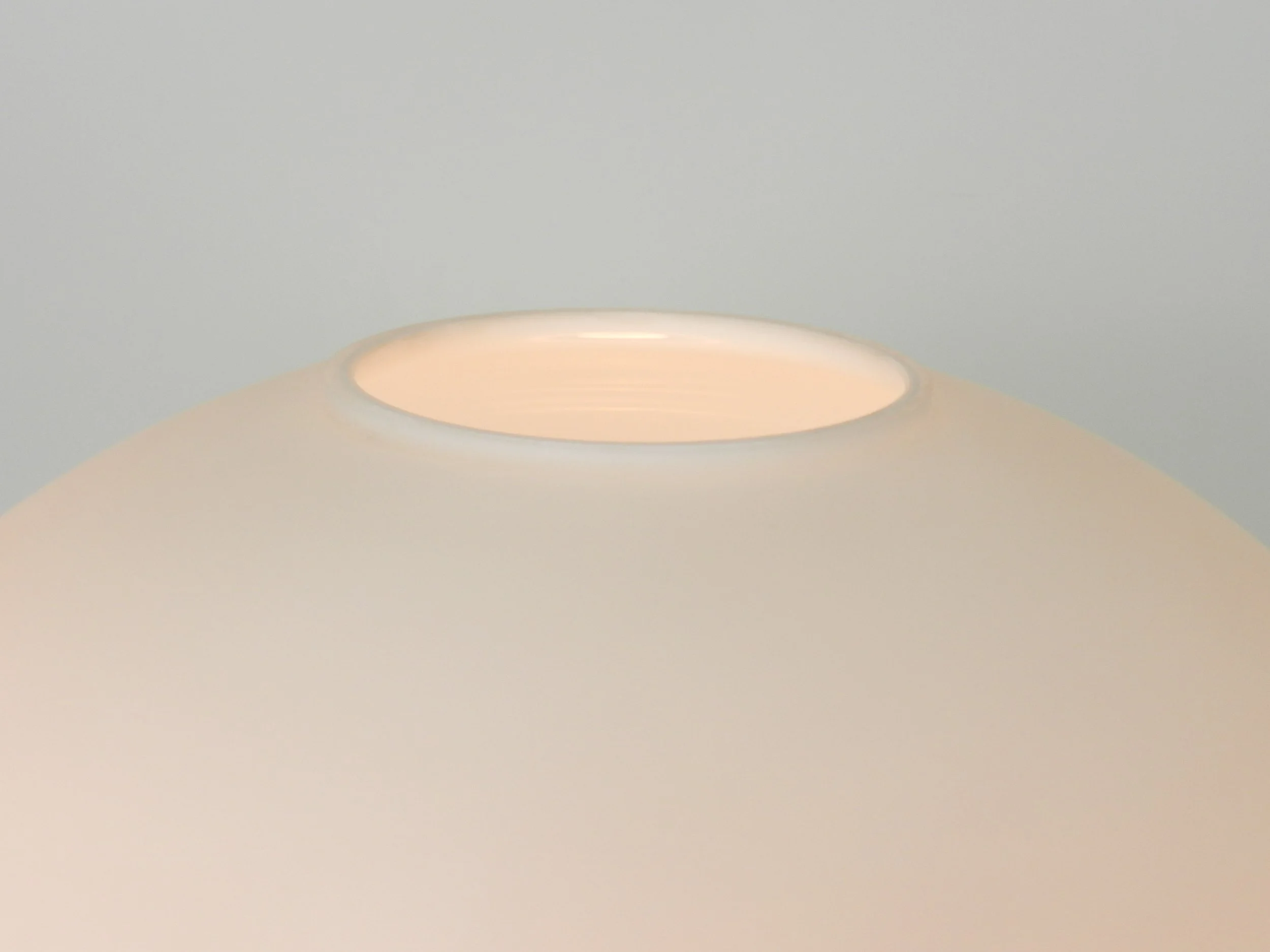 Large opaline glass mushroom lamp by Glashutte Limburg, model 6276.  Germany, 1970s.