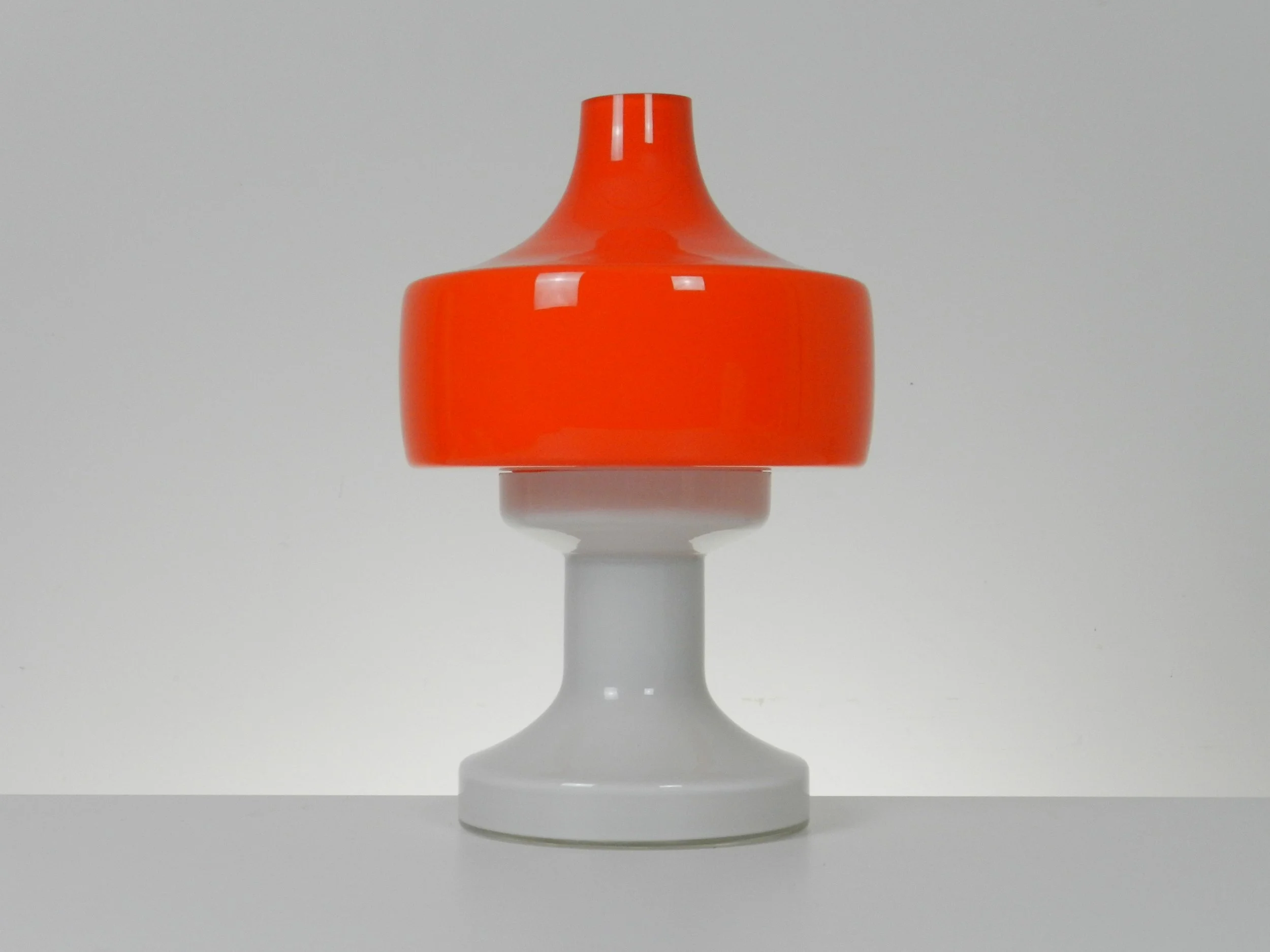 Cased glass lamp by Dijkstra.  Netherlands, 1970s.