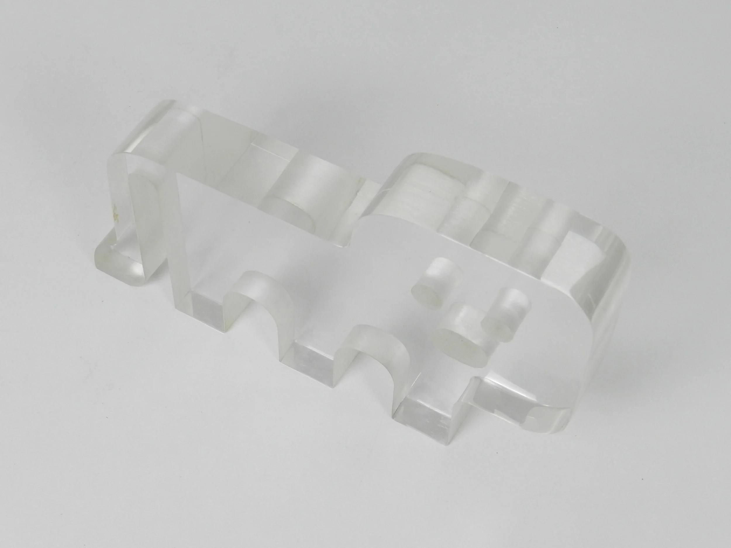 Lucite lion designed by Silvio Russo for Guzzini.  Italy, 1970s.