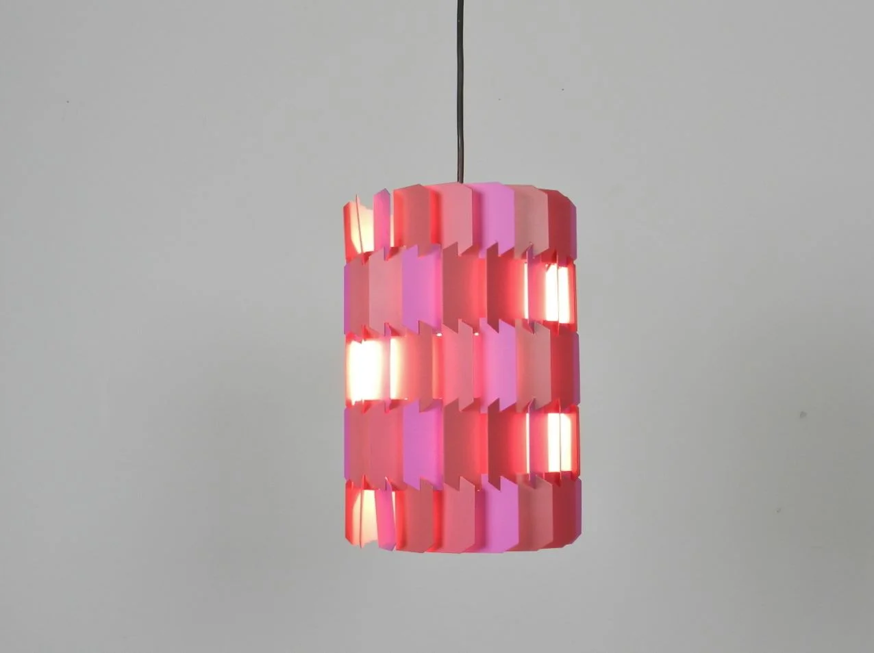Facet Pop pendant lamp designed by Louis Weisdorf for Lyfa.  Denmark, 1960s.
