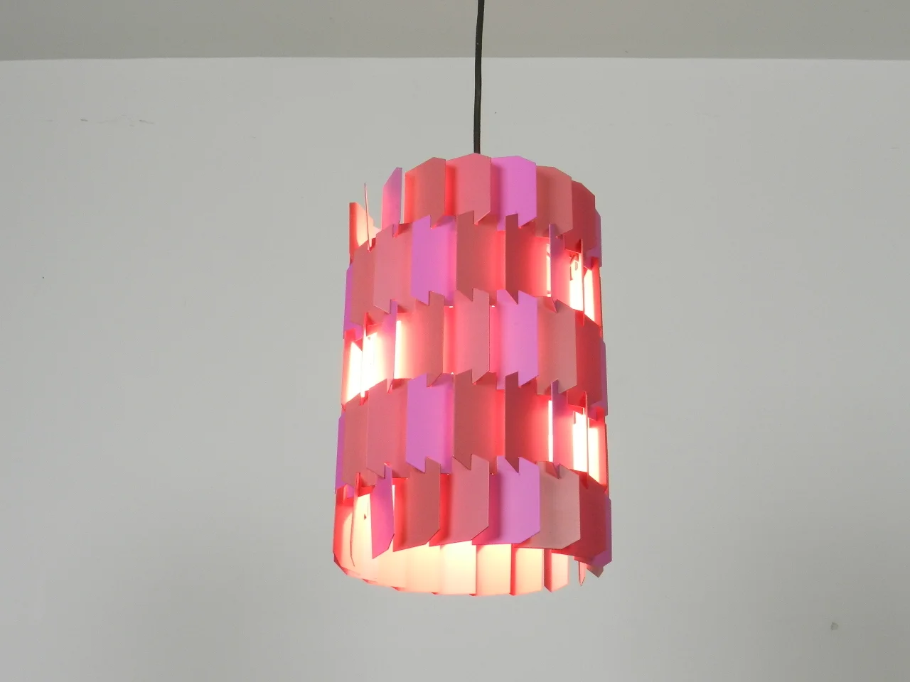 Facet Pop pendant lamp designed by Louis Weisdorf for Lyfa.  Denmark, 1960s.