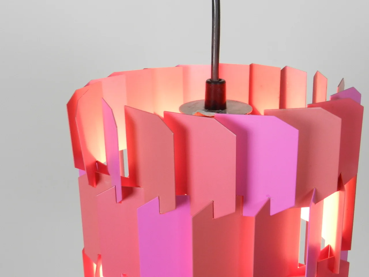 Facet Pop pendant lamp designed by Louis Weisdorf for Lyfa.  Denmark, 1960s.