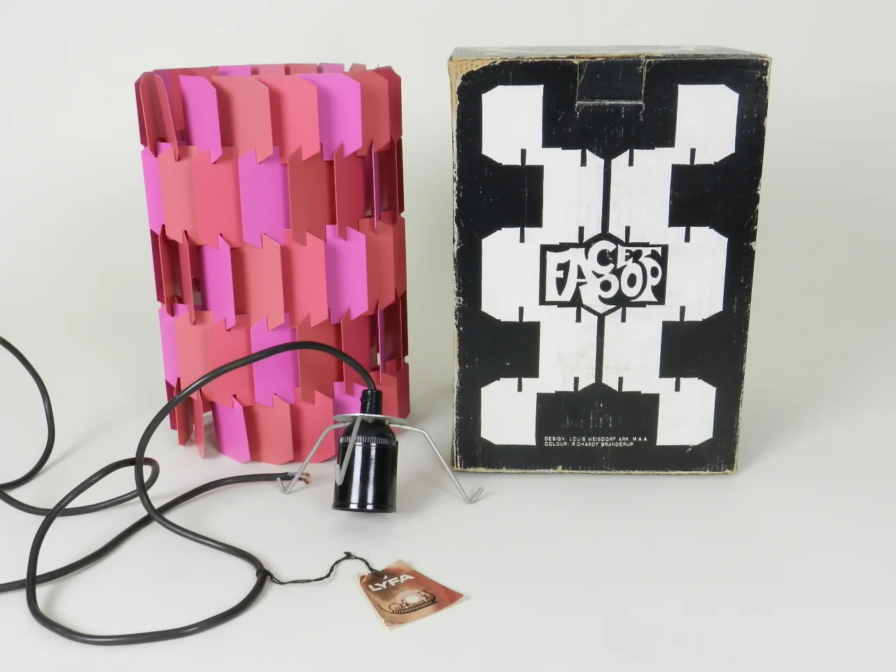 Facet Pop pendant lamp designed by Louis Weisdorf for Lyfa.  Denmark, 1960s.