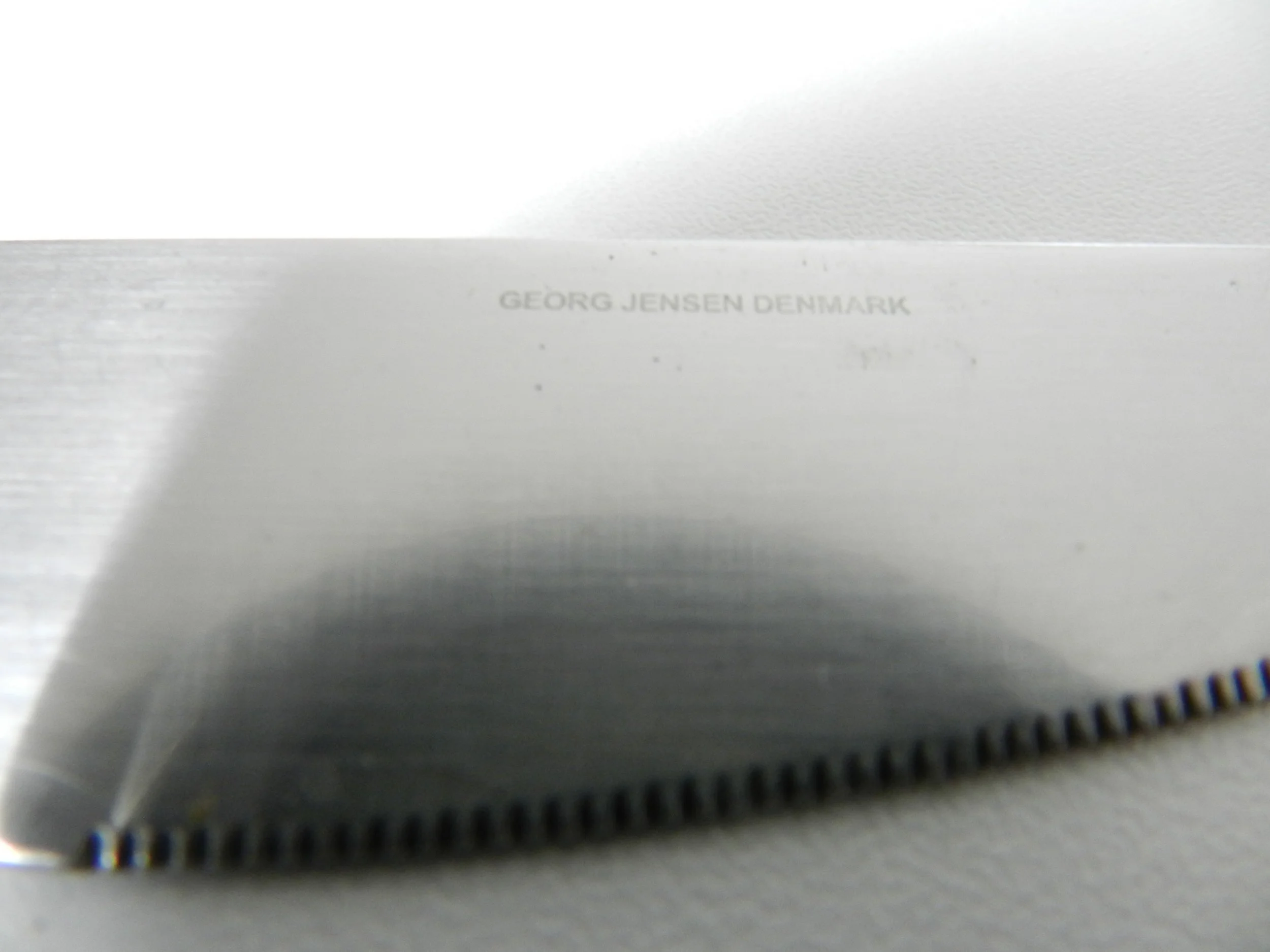 Stainless steel flatware designed by Louise Campbell for Georg Jensen, Denmark.