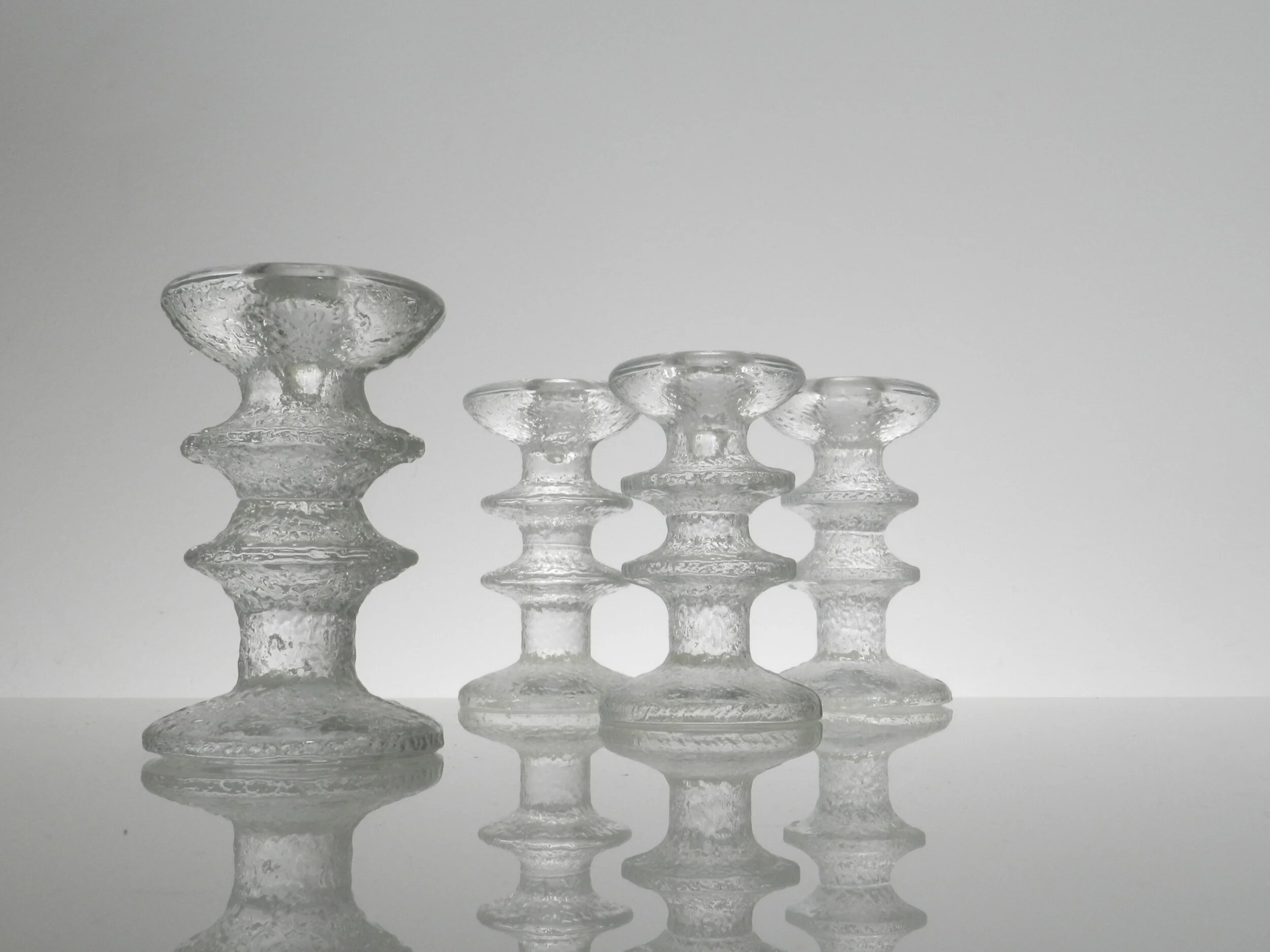 Festivo candle holders designed by Timo Sarpaneva for Iittala.  Finland, 1960s.