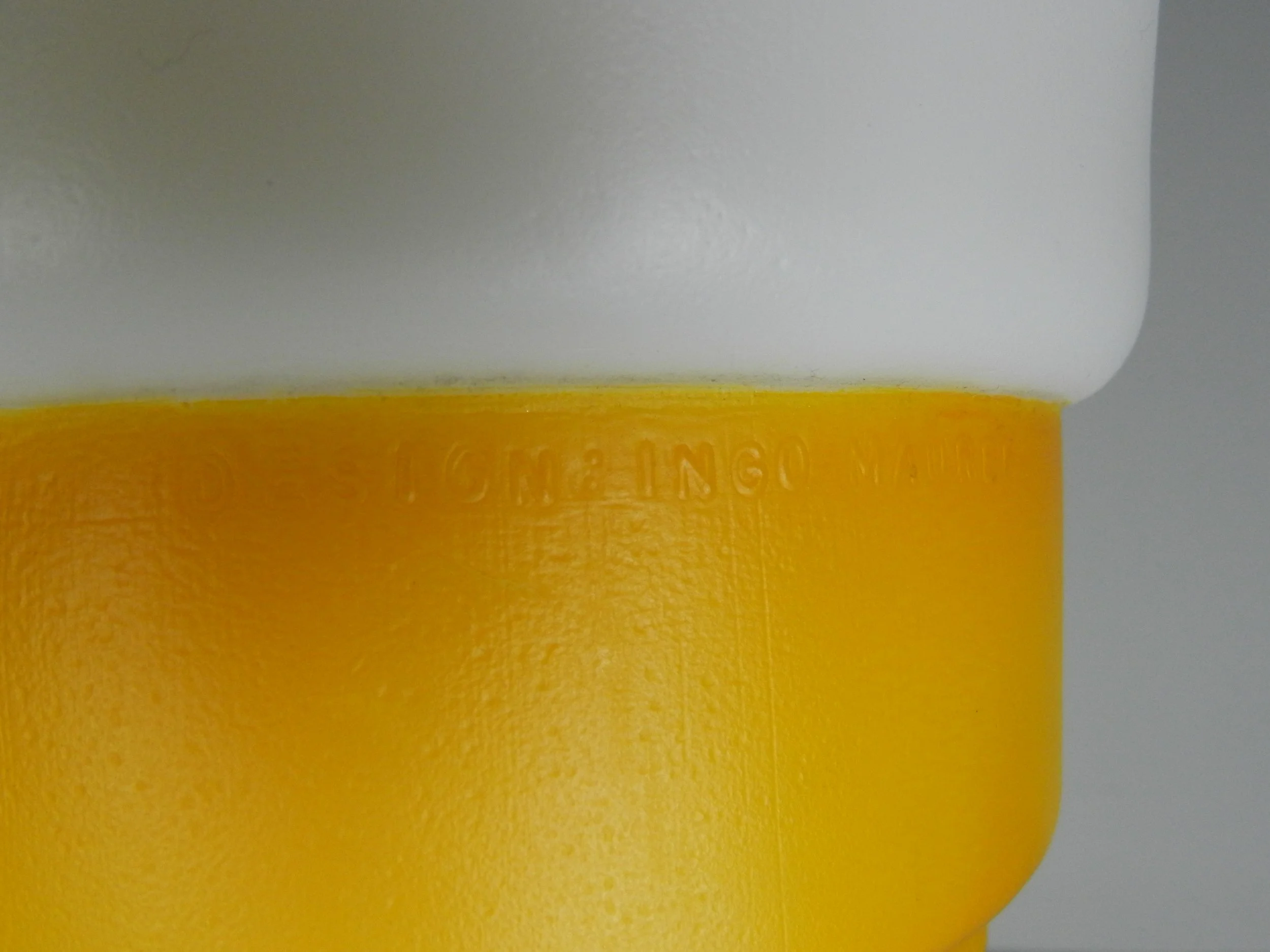 Pop art “Bulb Bulb” pendant lamp designed by Ingo Maurer.  Germany, 1969.