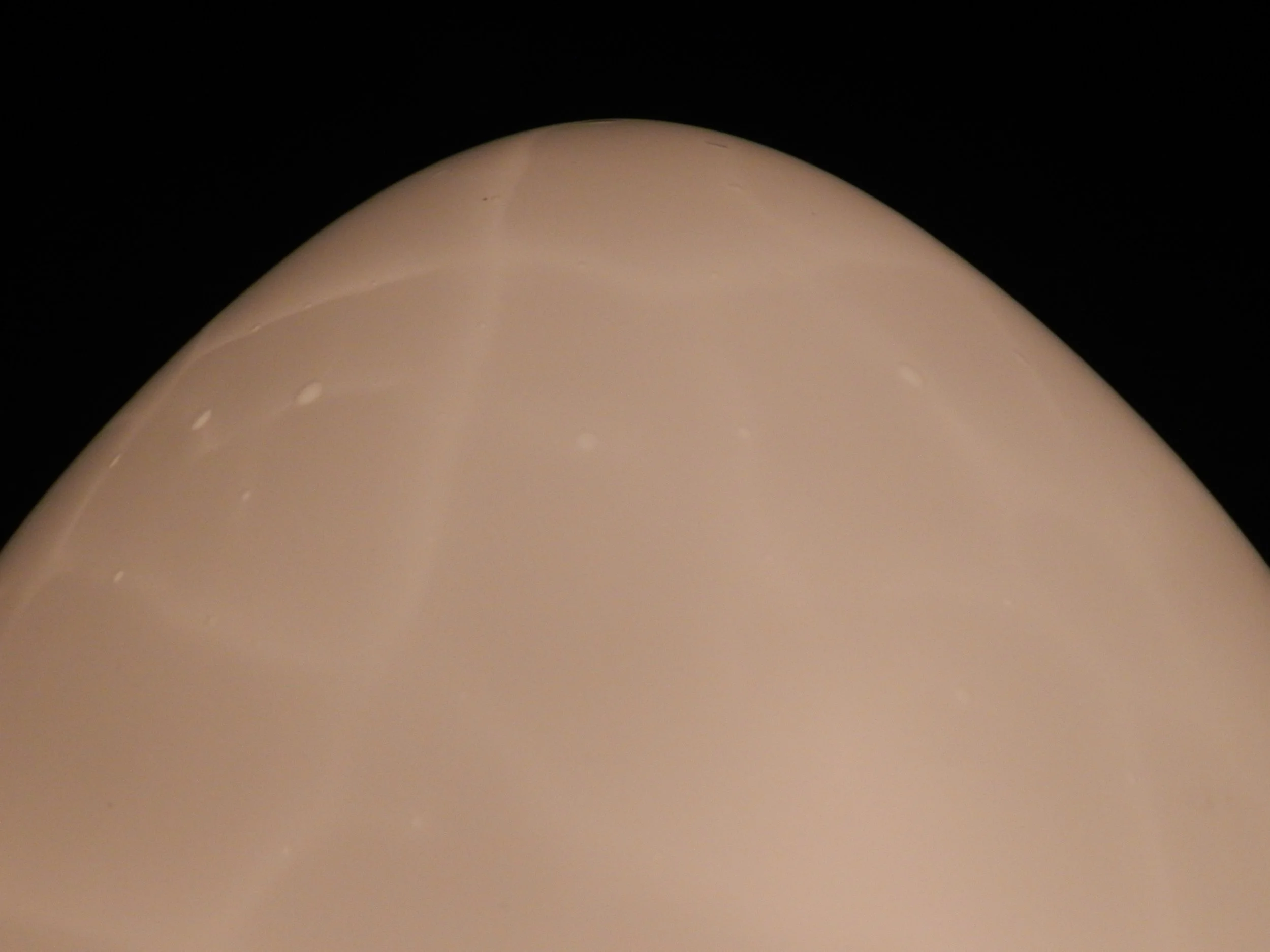 Large Murano glass egg shaped  lamp, labeled.  Italy, 1980s.
