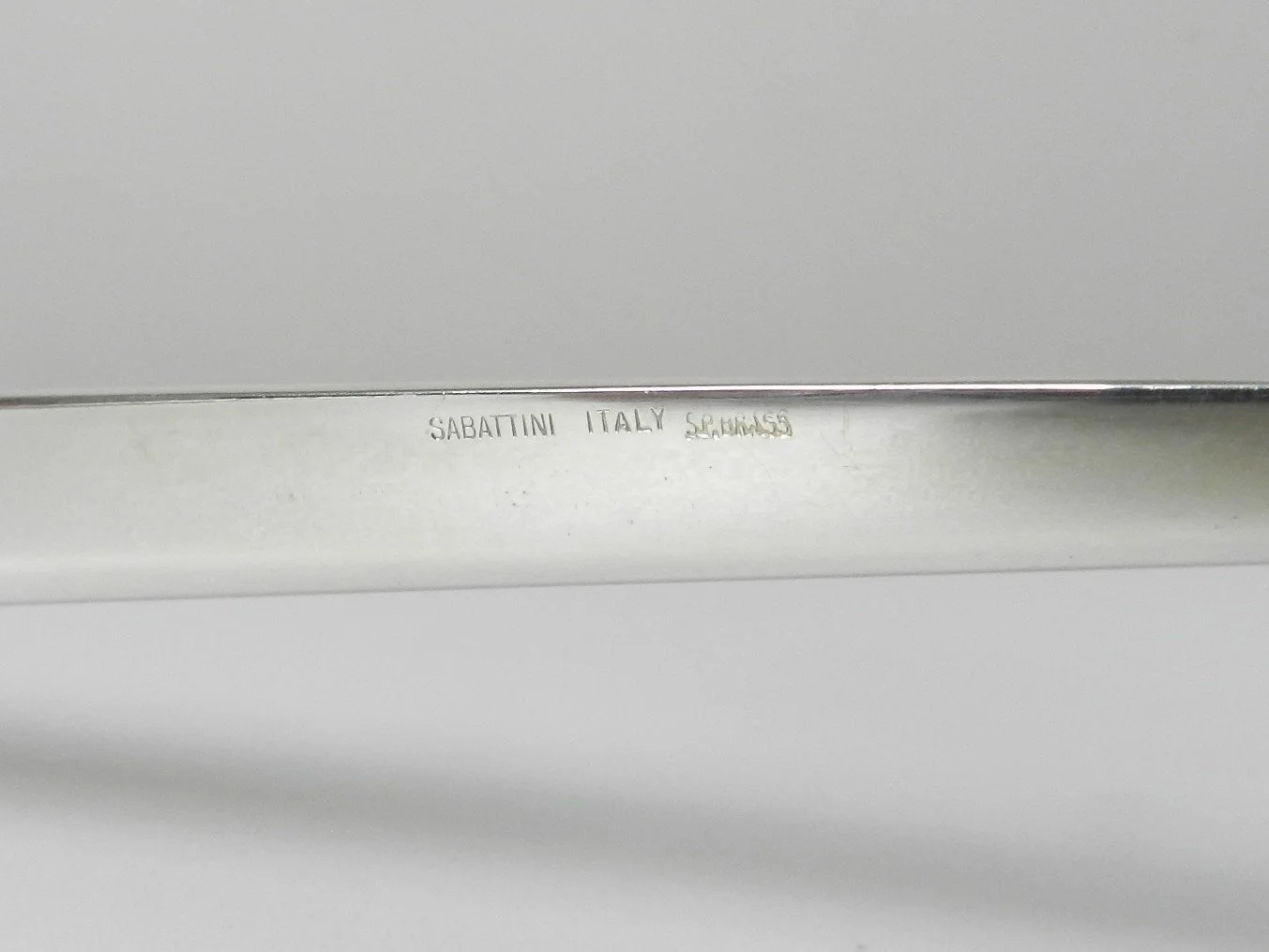 Modernist silver plate salad servers designed by Lino Sabattini.  Italy, 1960s.