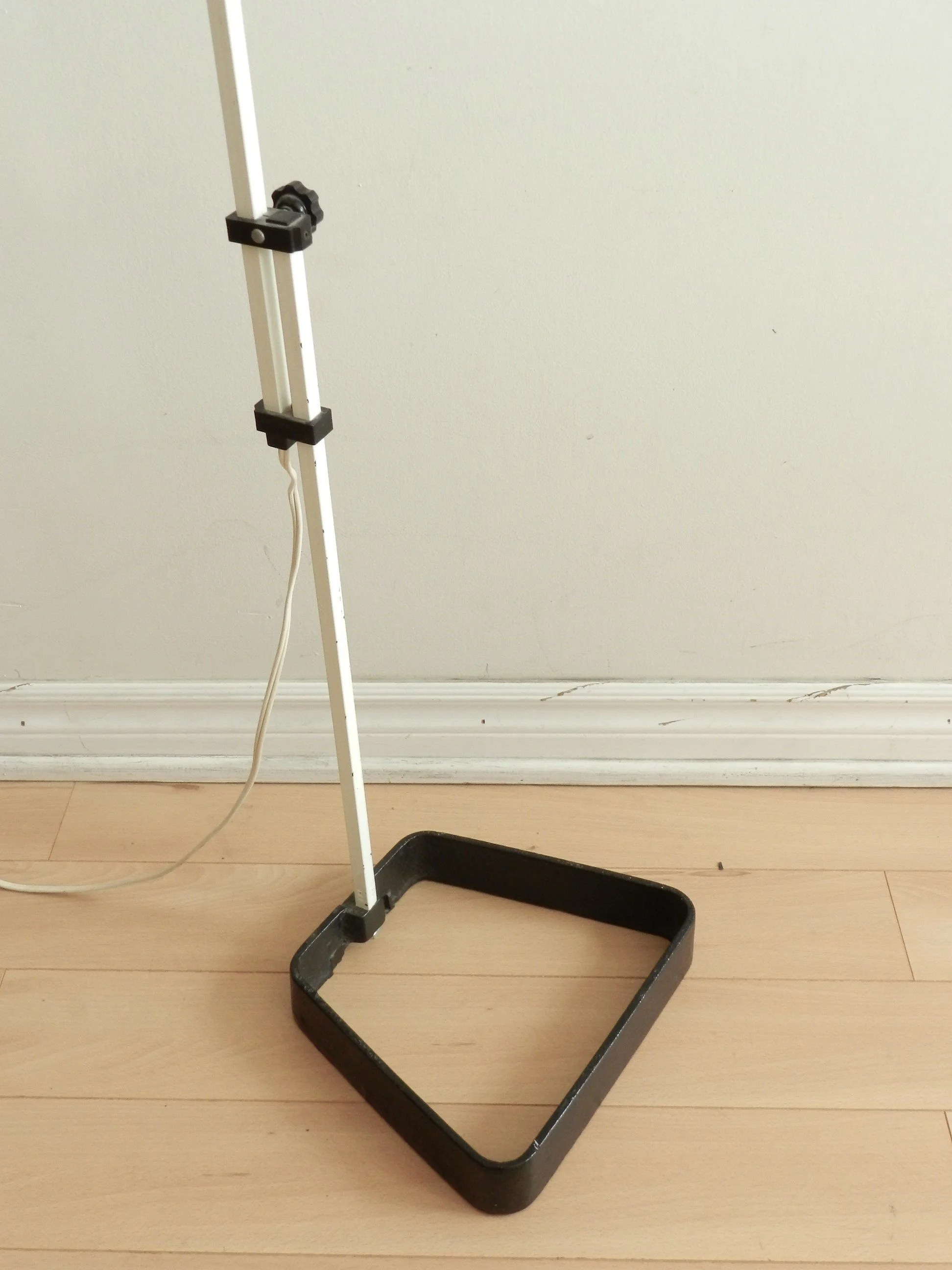 Luxo style adjustable floor lamp in enameled metal.  circa 1970s.