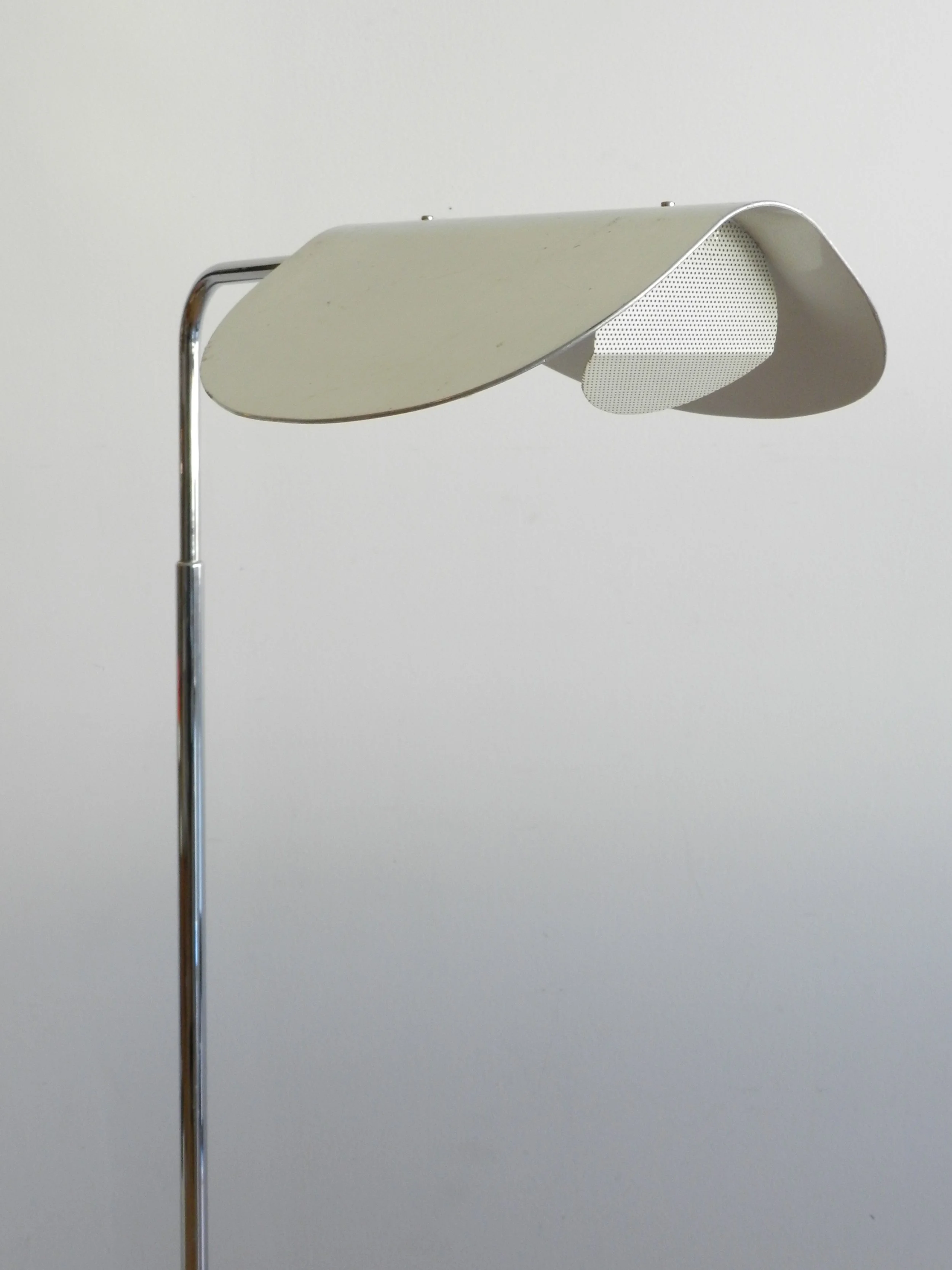 Chrome plated floor lamp by Bergboms.  Sweden, 1970s.