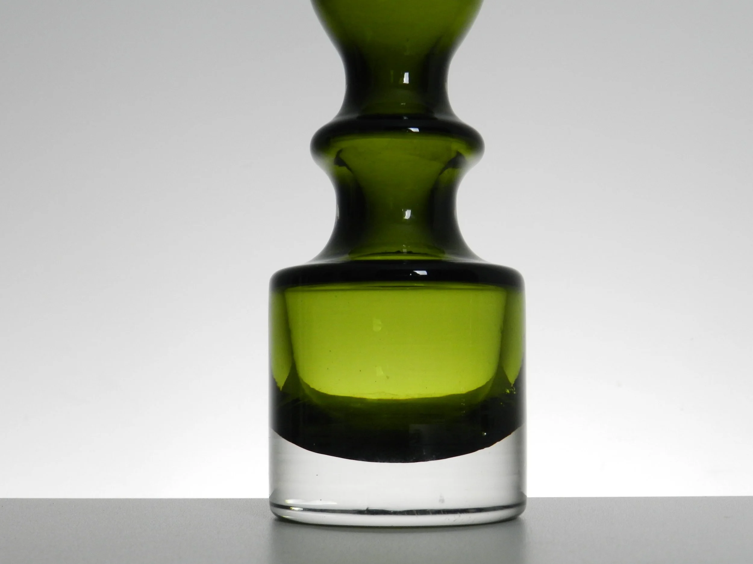 Pompadour vase designed by Nanny Still for Riihimaen Lasi.  Finland, 1960s.