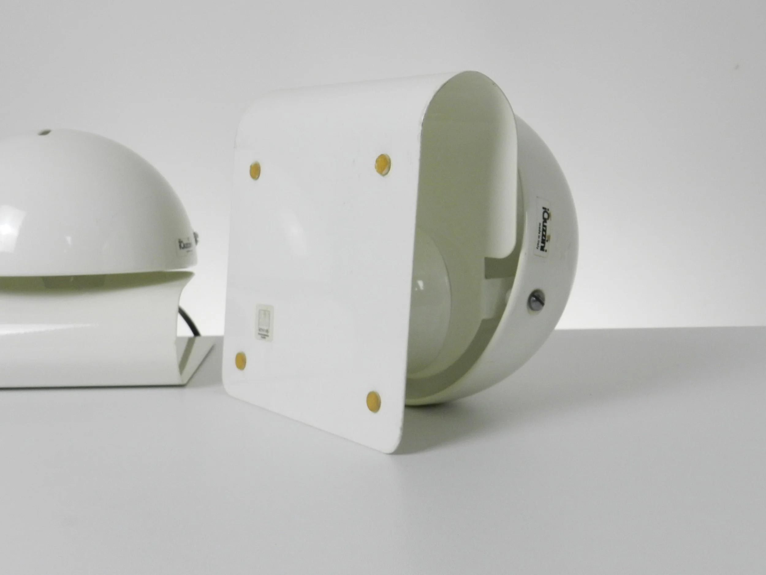 Pair of space age Bugia lamps designed by Giuseppe Cormio for Guzzini.  Italy, 1970s.