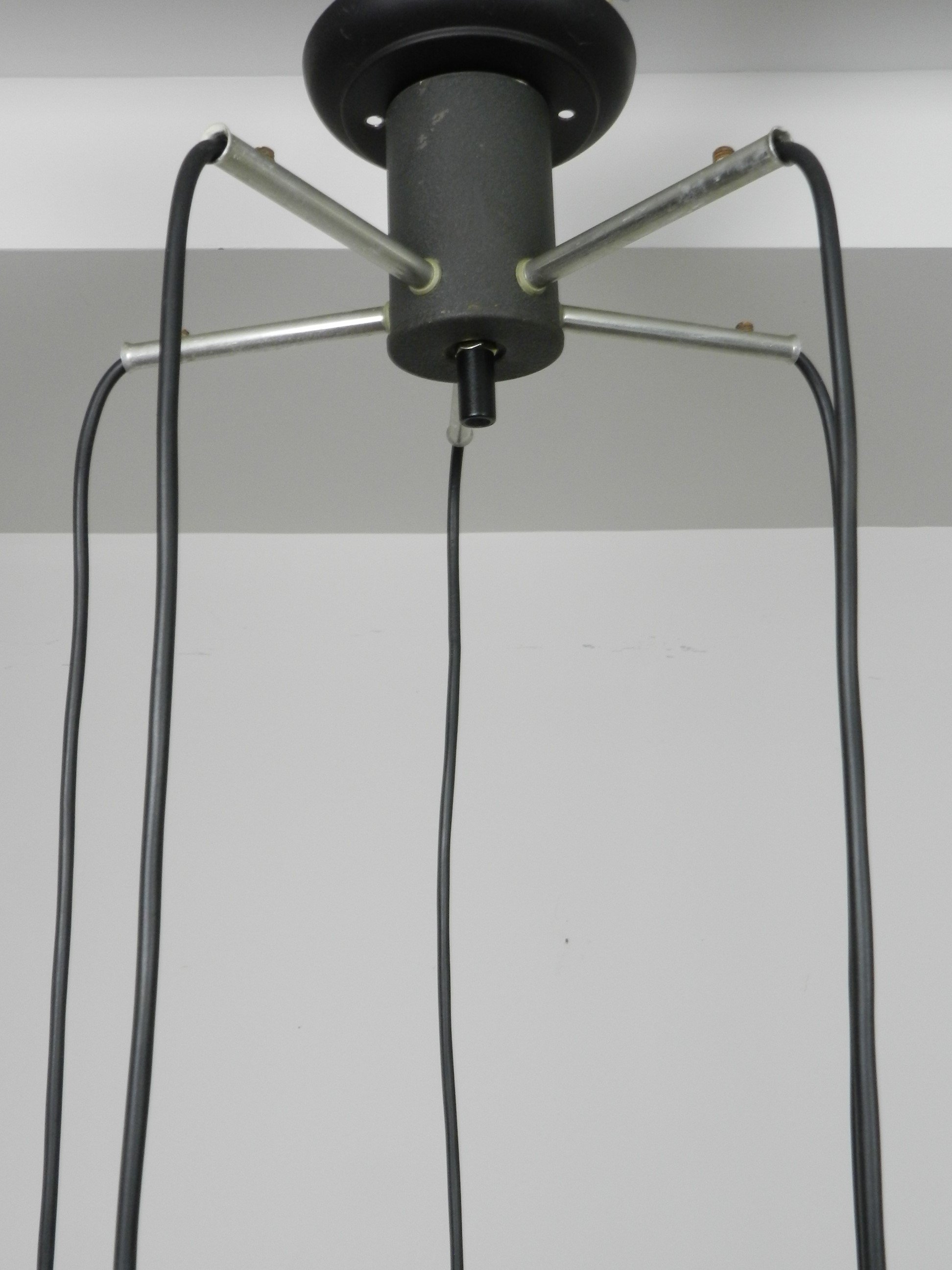 Mid century modern cascade chandelier by Lakro .  Netherlands, 1960s.