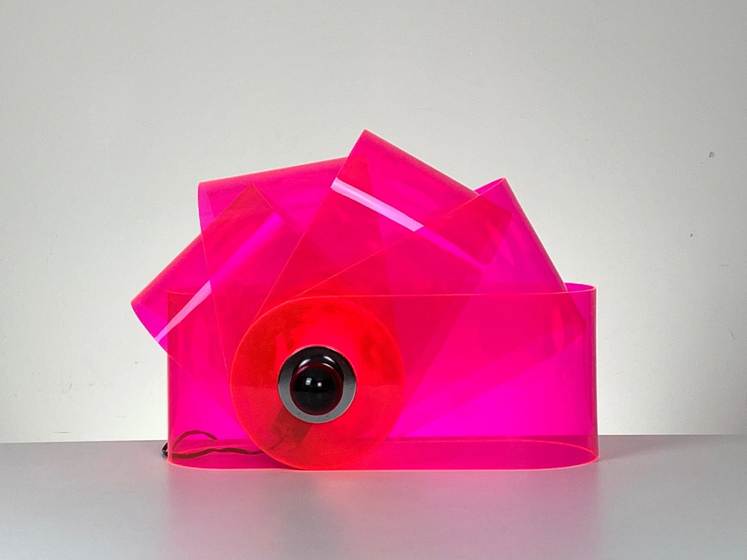 Vintage Gherpe lamp designed by Superstudio for Poltronova. Acrylic, nylon and chrome plated steel.  Italy, 1970s.