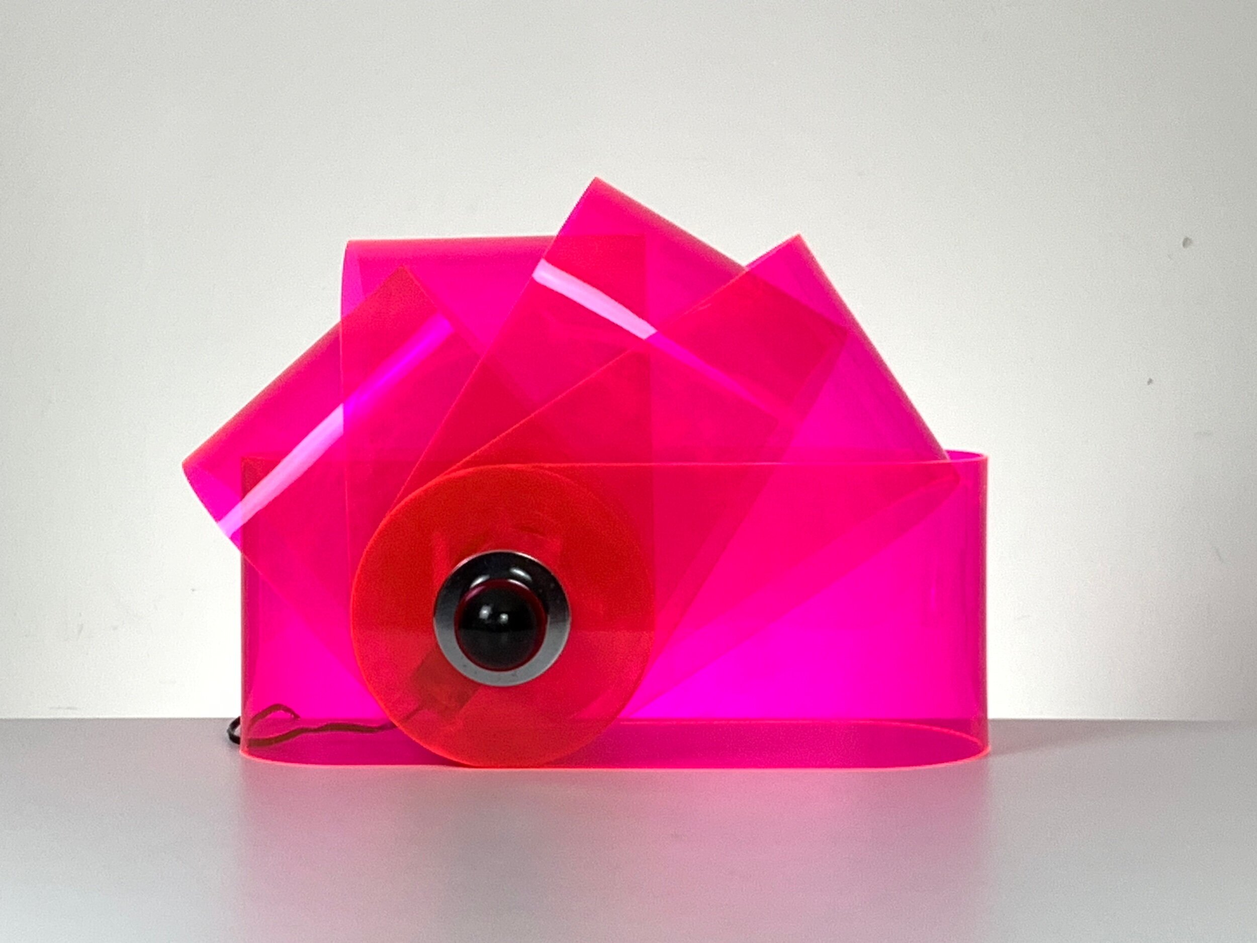 Vintage Gherpe lamp designed by Superstudio for Poltronova. Acrylic, nylon and chrome plated steel.  Italy, 1970s.