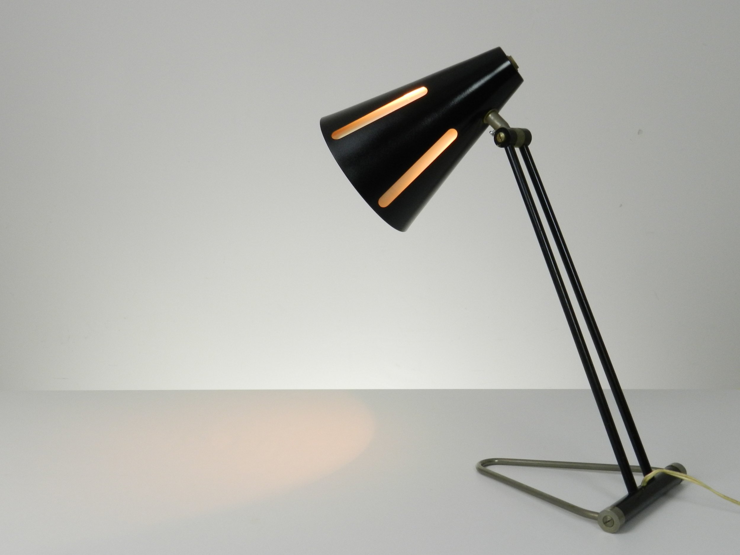 Mid century table or wall lamp designed by H. Busquet for Hala Zeist.  Netherlands, 1950s.