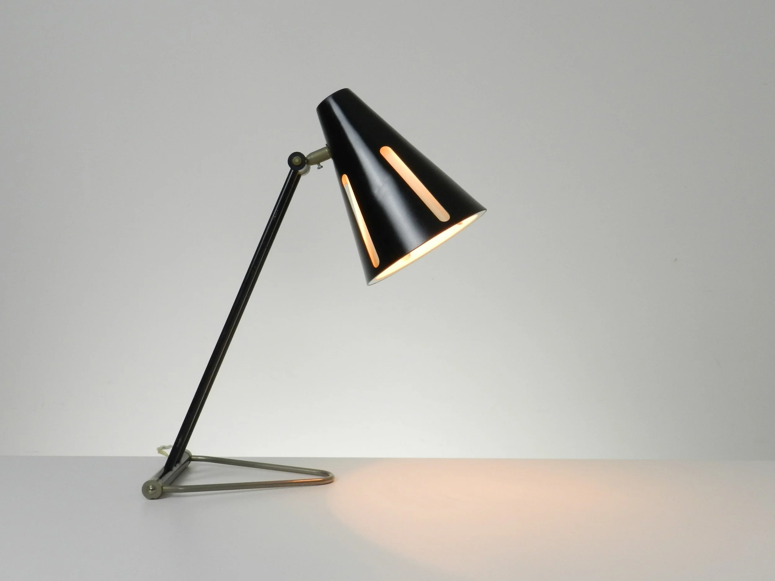 Mid century table or wall lamp designed by H. Busquet for Hala Zeist.  Netherlands, 1950s.