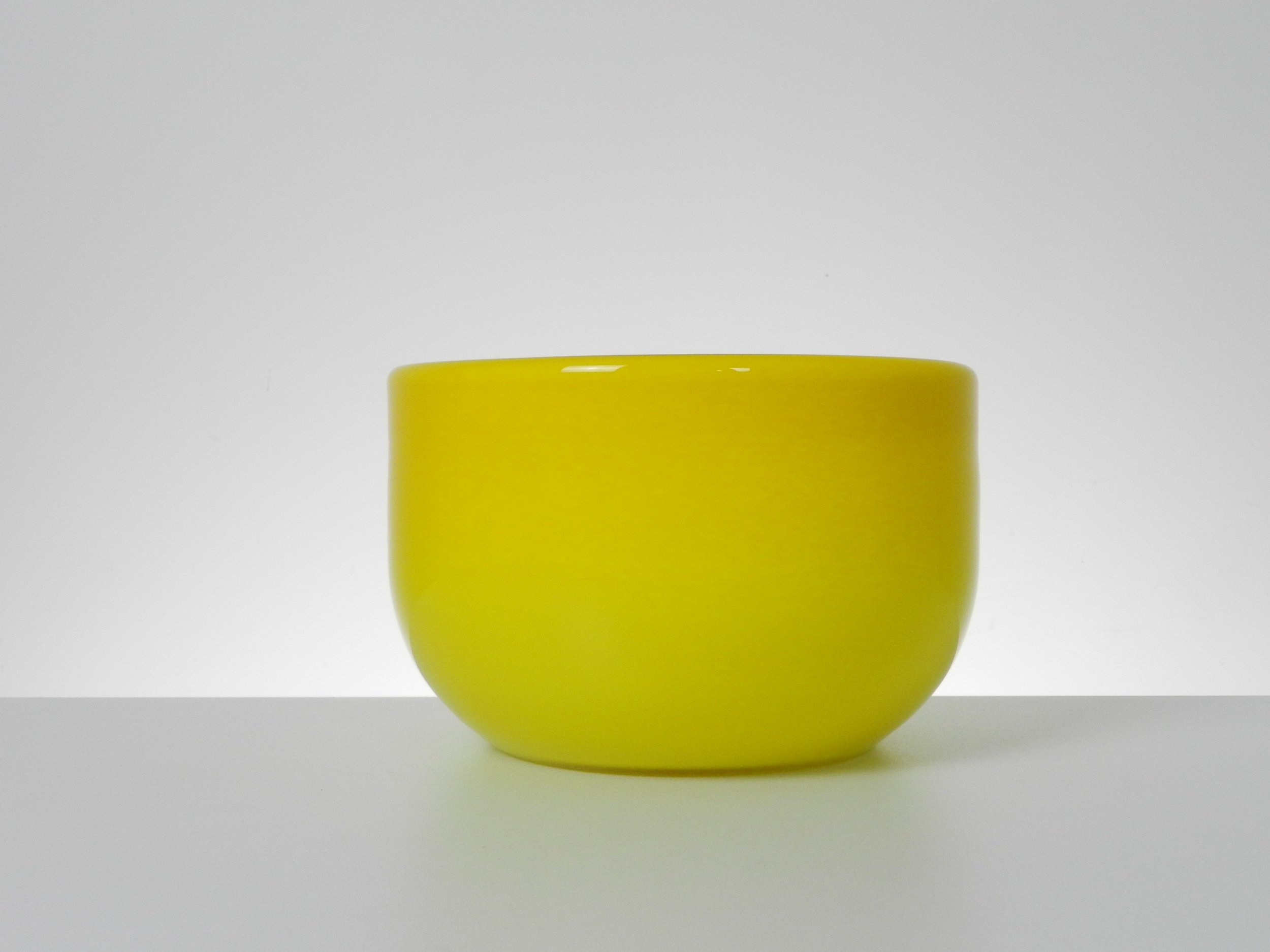Cased glass Palet bowl designed by Michael Bang for Holmegaard.  Denmark, 1970s.