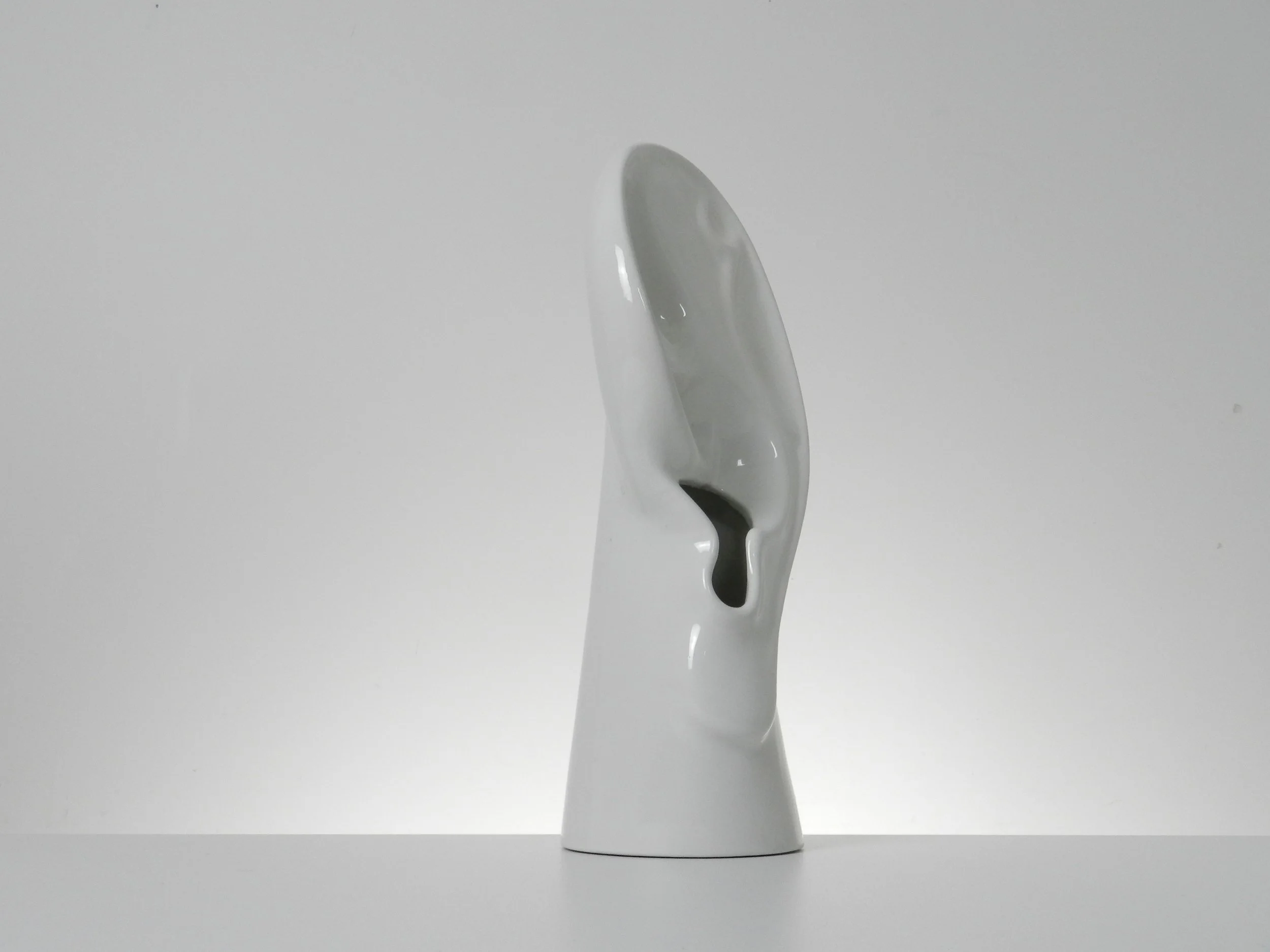 Ceramic vase by Mancer, design M. Edelman and distributed by Raymor.  Italy, 1970s.