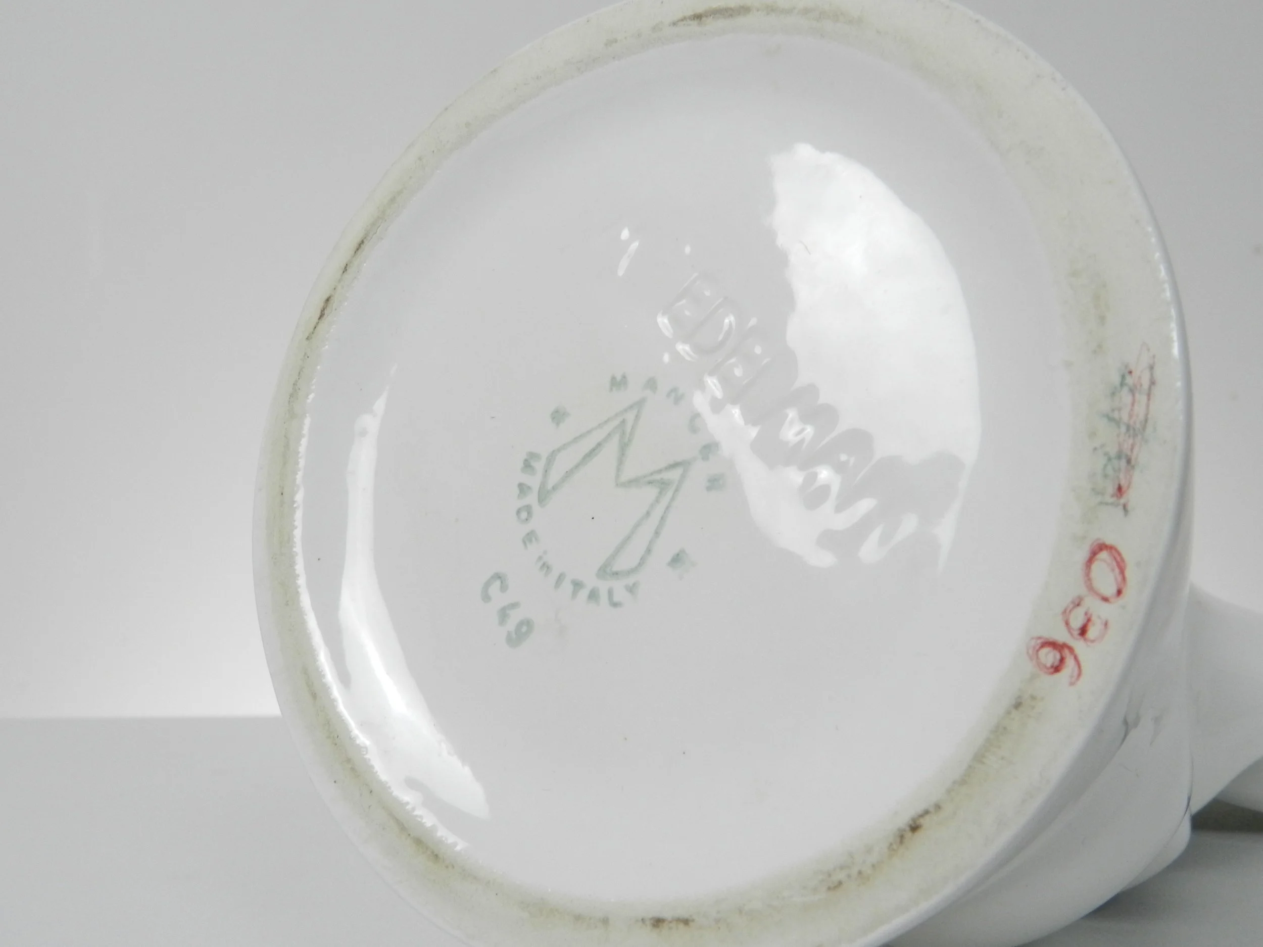 Ceramic vase by Mancer, design M. Edelman and distributed by Raymor.  Italy, 1970s.