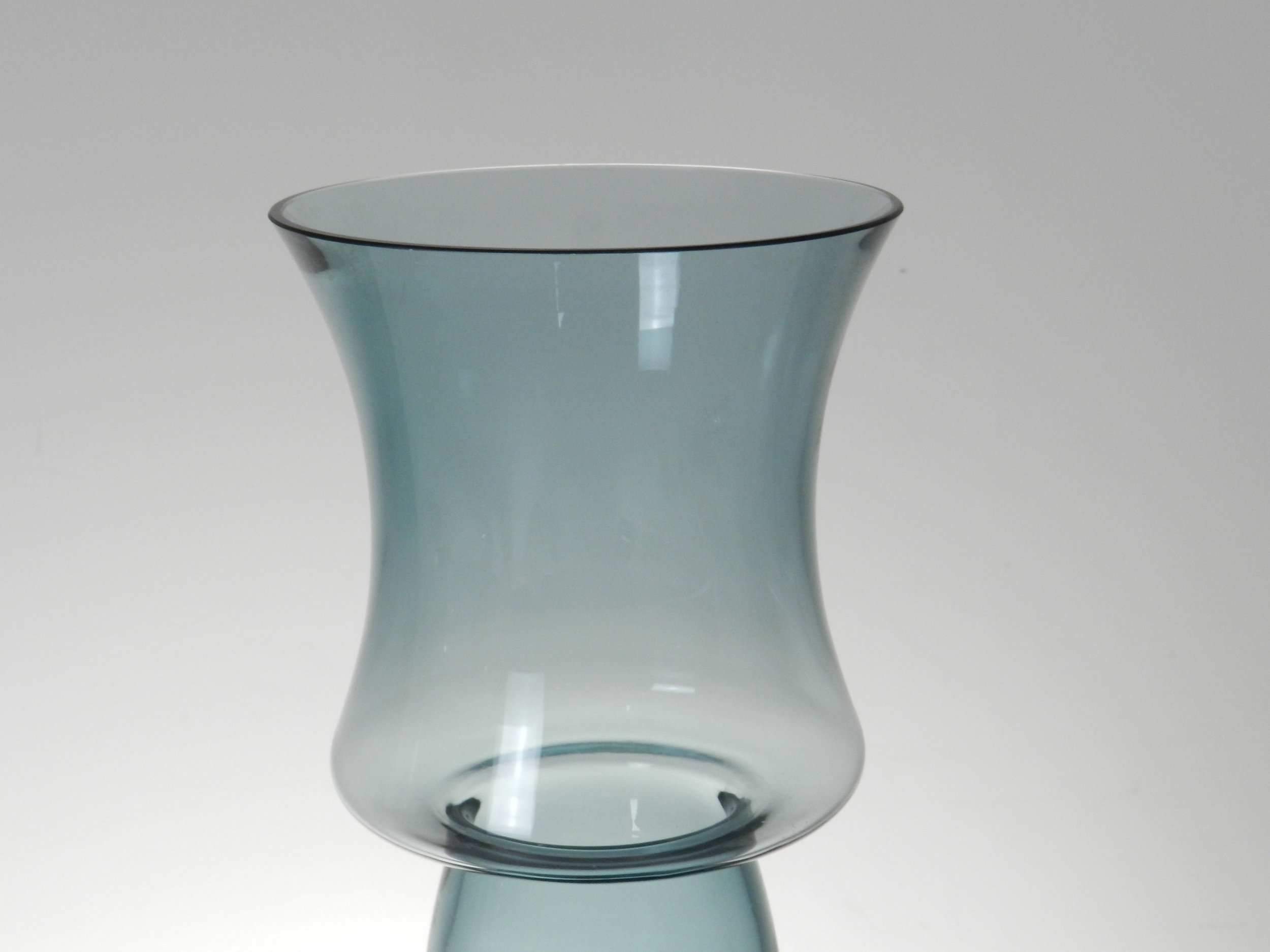 Glass vase by Riihimaki Riihimean Lasi Oy.  Finland, 1960s.