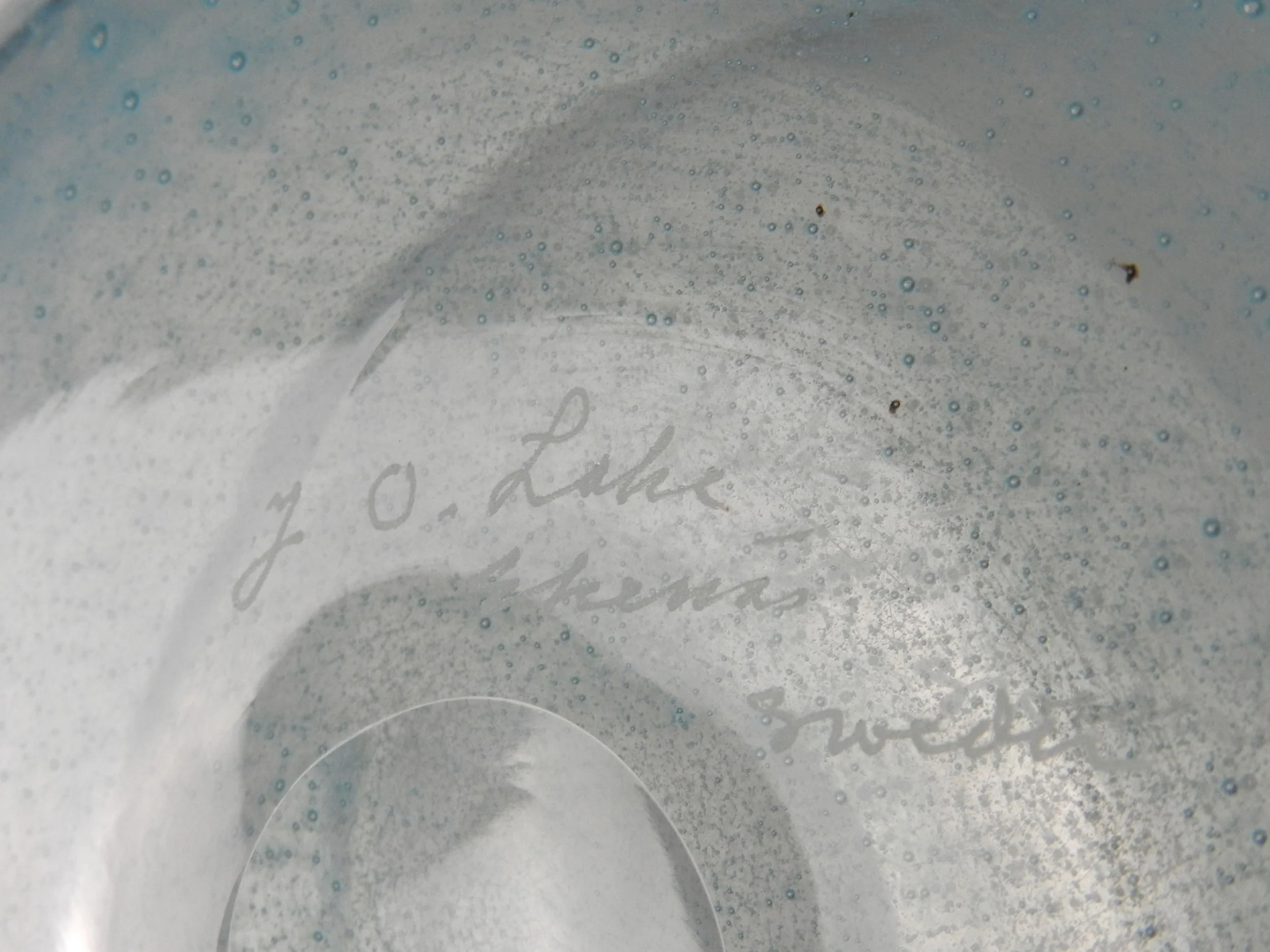 Art glass bowl designed by John Orwar Lake for Ekenas.  Sweden, 1970s.