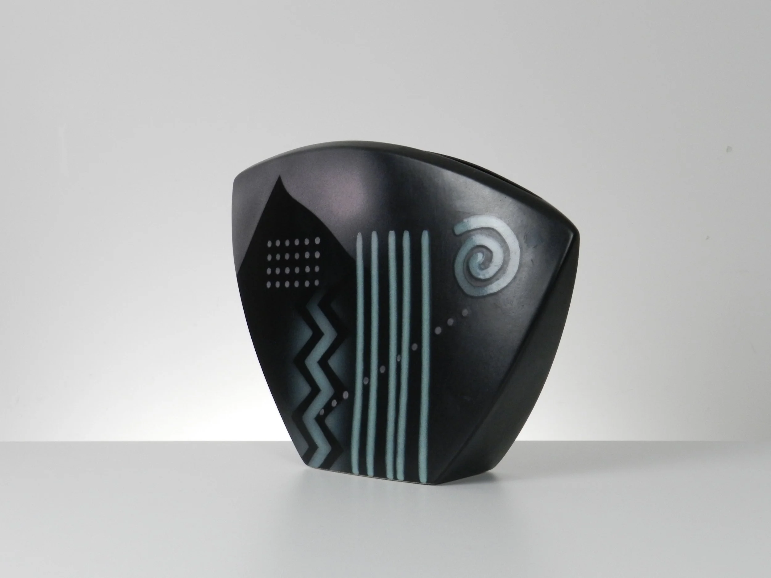 Large post modern ceramic vase designed by John Bergen for John Bergen Studio.  Canada, 1995.