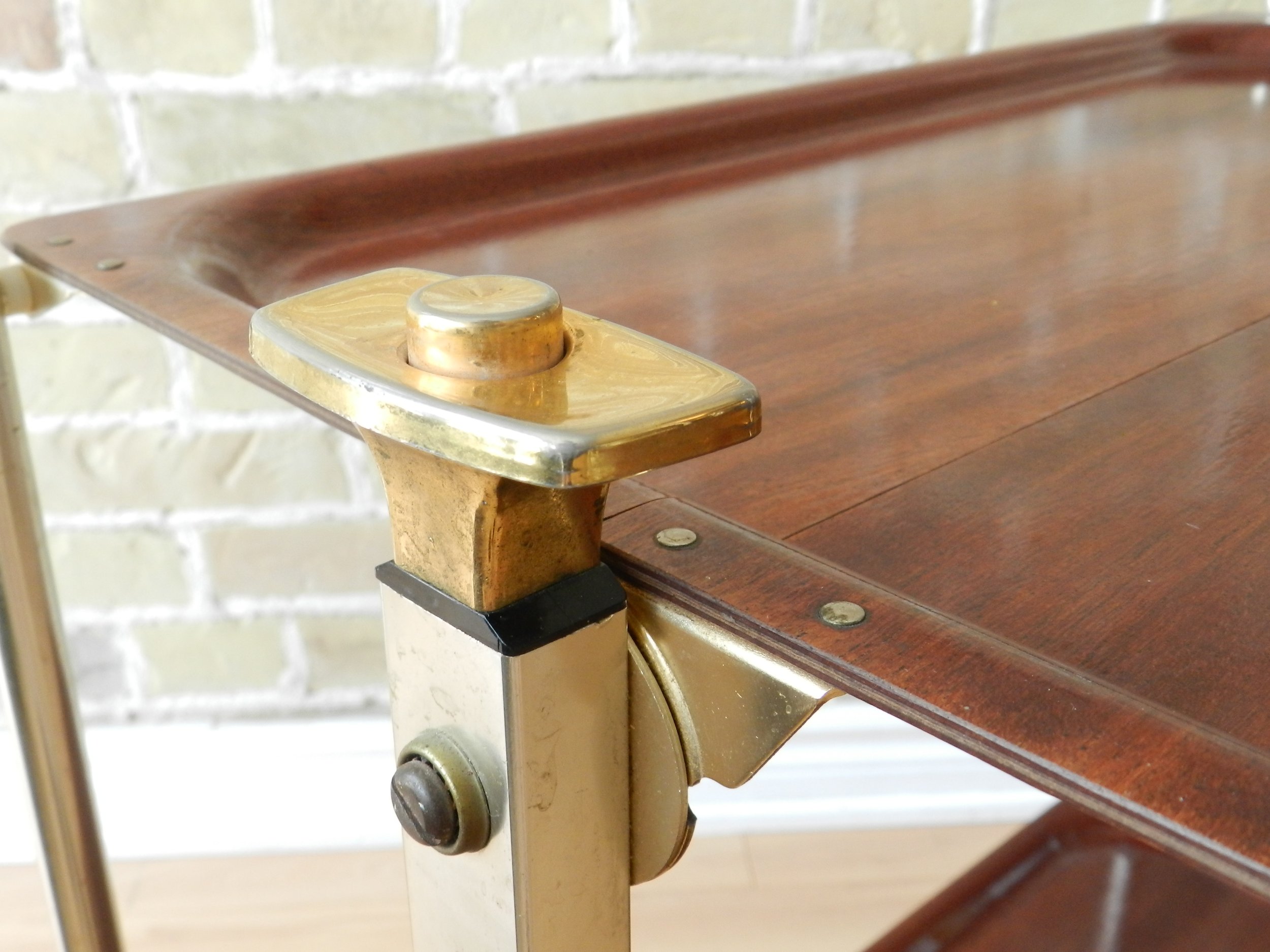 Mid Century modern folding bar cart by Textable de Levallois