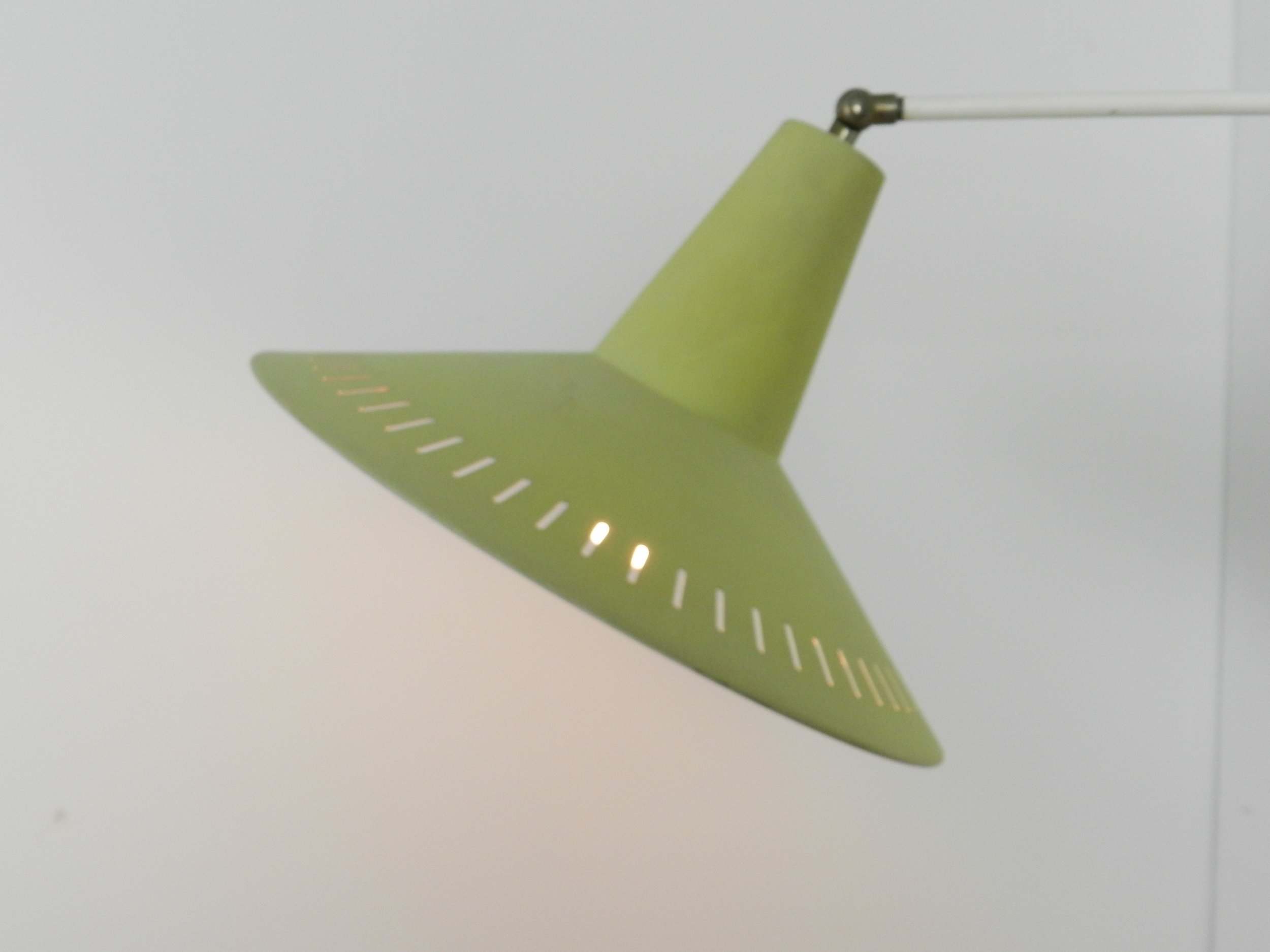 Mid century modern wall lamp attributed to Anvia.  Netherlands, 1950s.