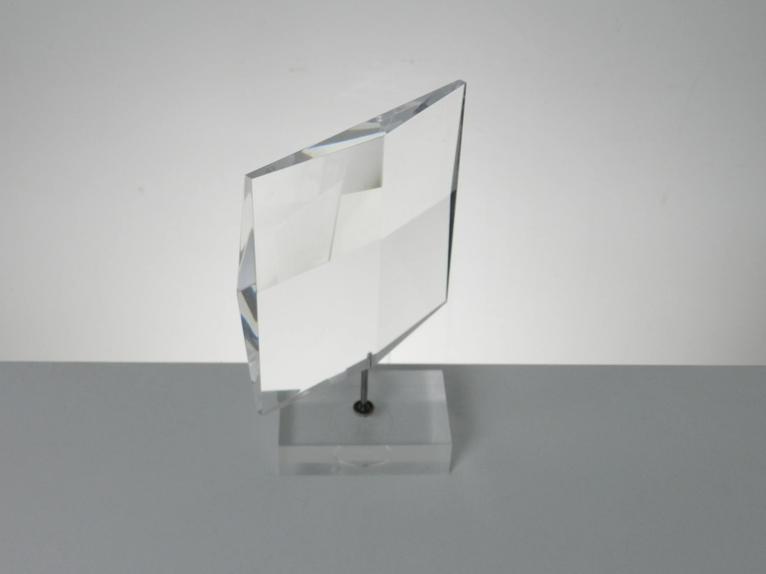 Prismatic spinning lucite sculpture by Alessio Tasca.  Italy, 1970s.