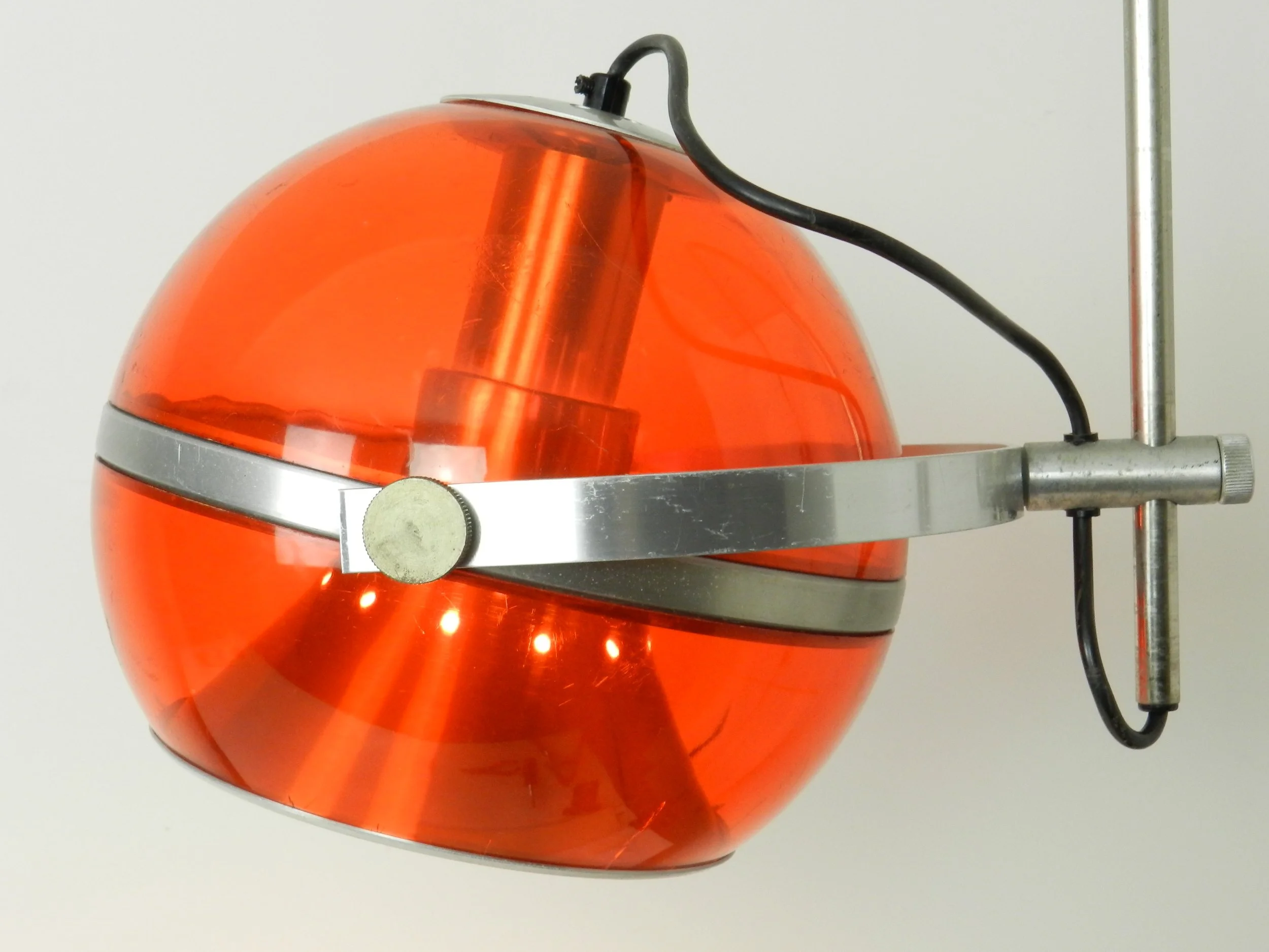 Space age arc wall lamp by Dijkstra.  Netherlands, 1970s