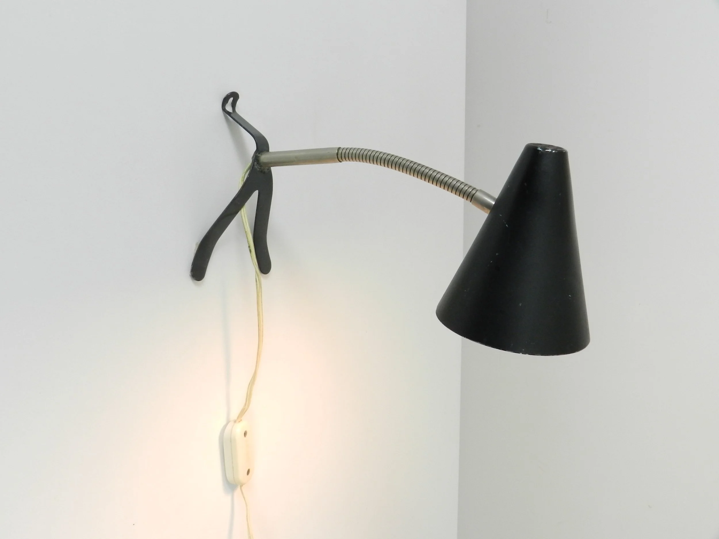 Compact mid century table or wall lamp.  Netherlands, 1960s.