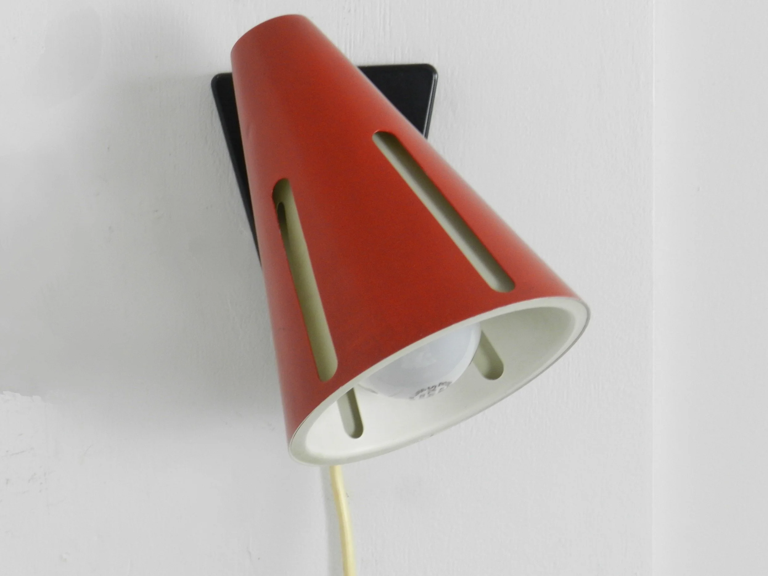Mid century wall lamp designed by H. Busquet for Hala Zeist.  Netherlands, 1950s.