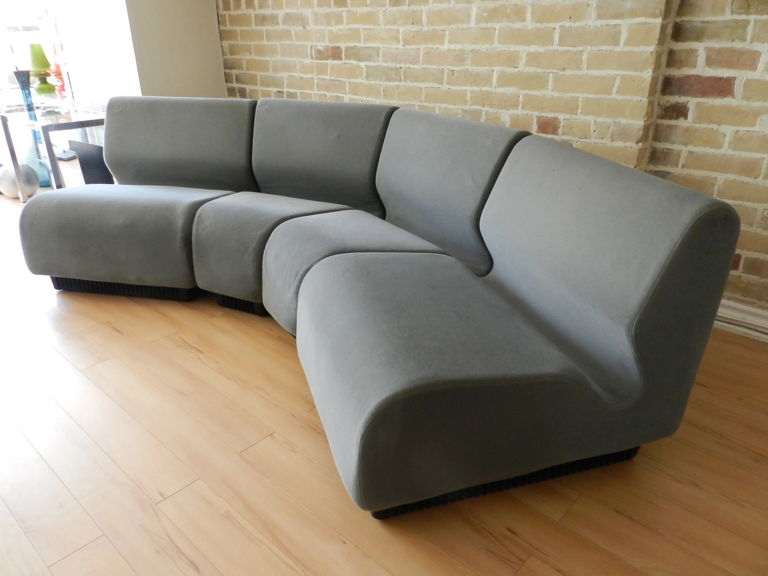 Modular four piece sofa designed by Don Chadwick for Herman Miller.