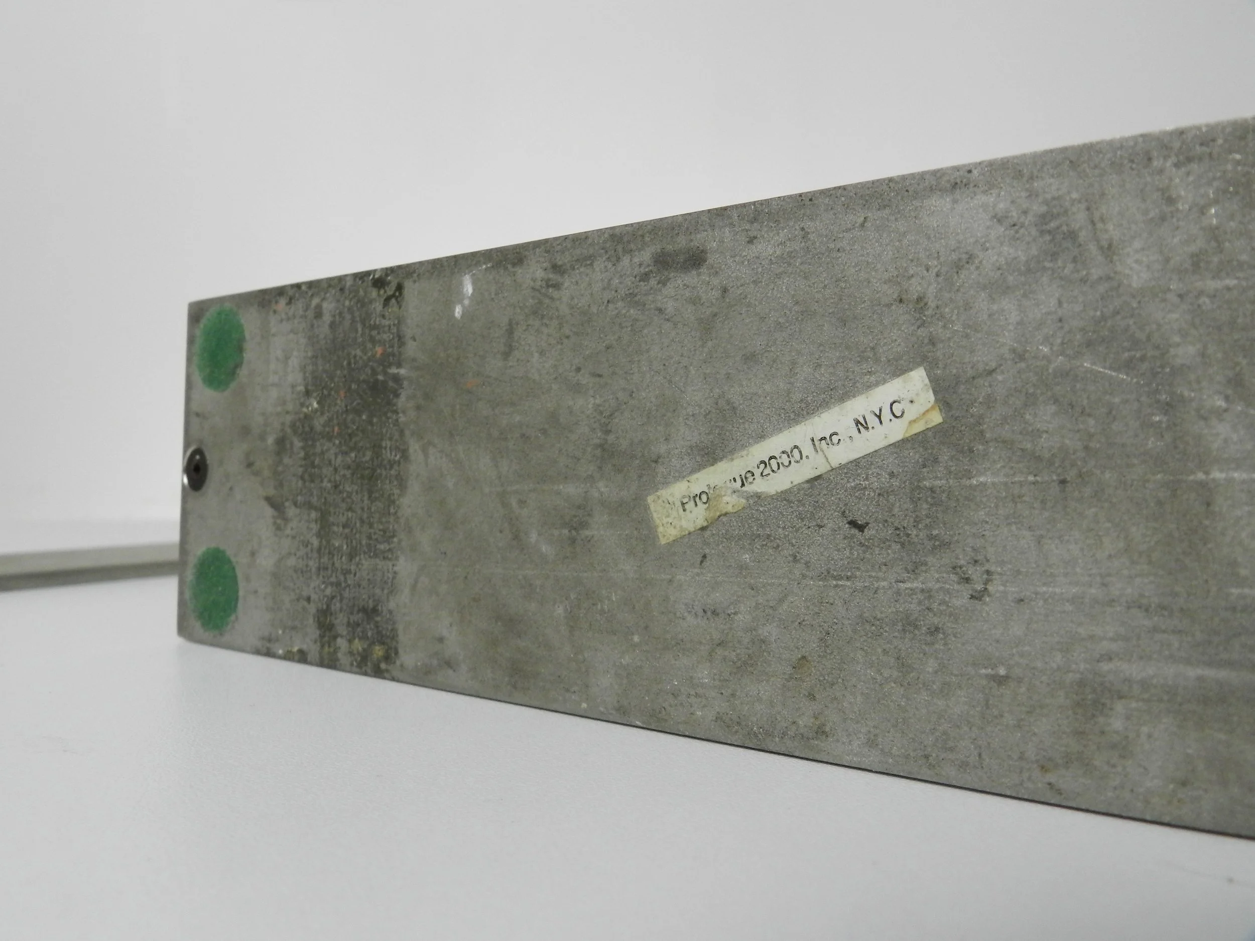 Pair of modernist stainless steel candle holders designed by David Zelman for Prologue 2000.  USA, 1980s.