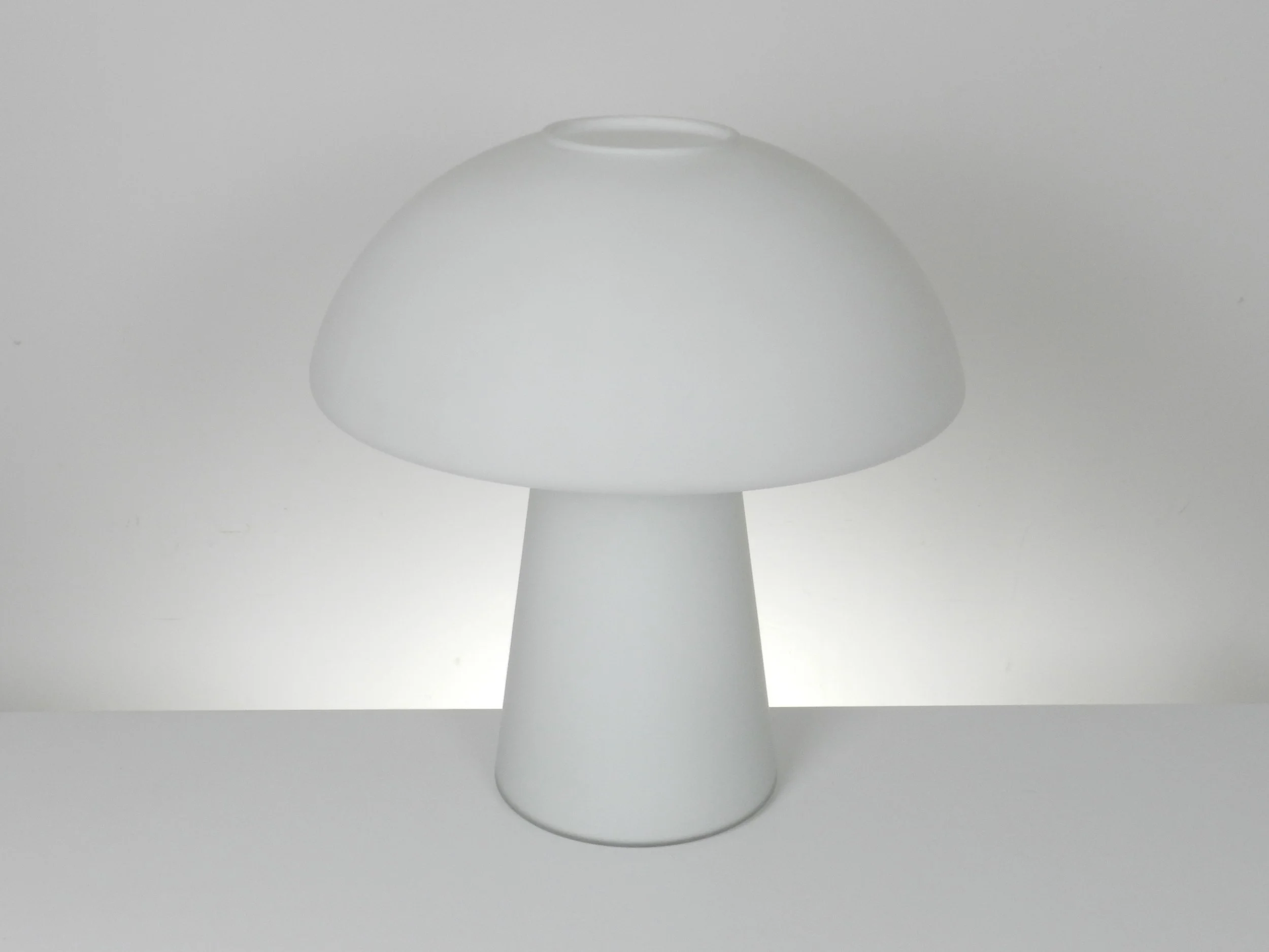 Large opaline glass mushroom lamp by Glashutte Limburg, model 6276.  Germany, 1970s.
