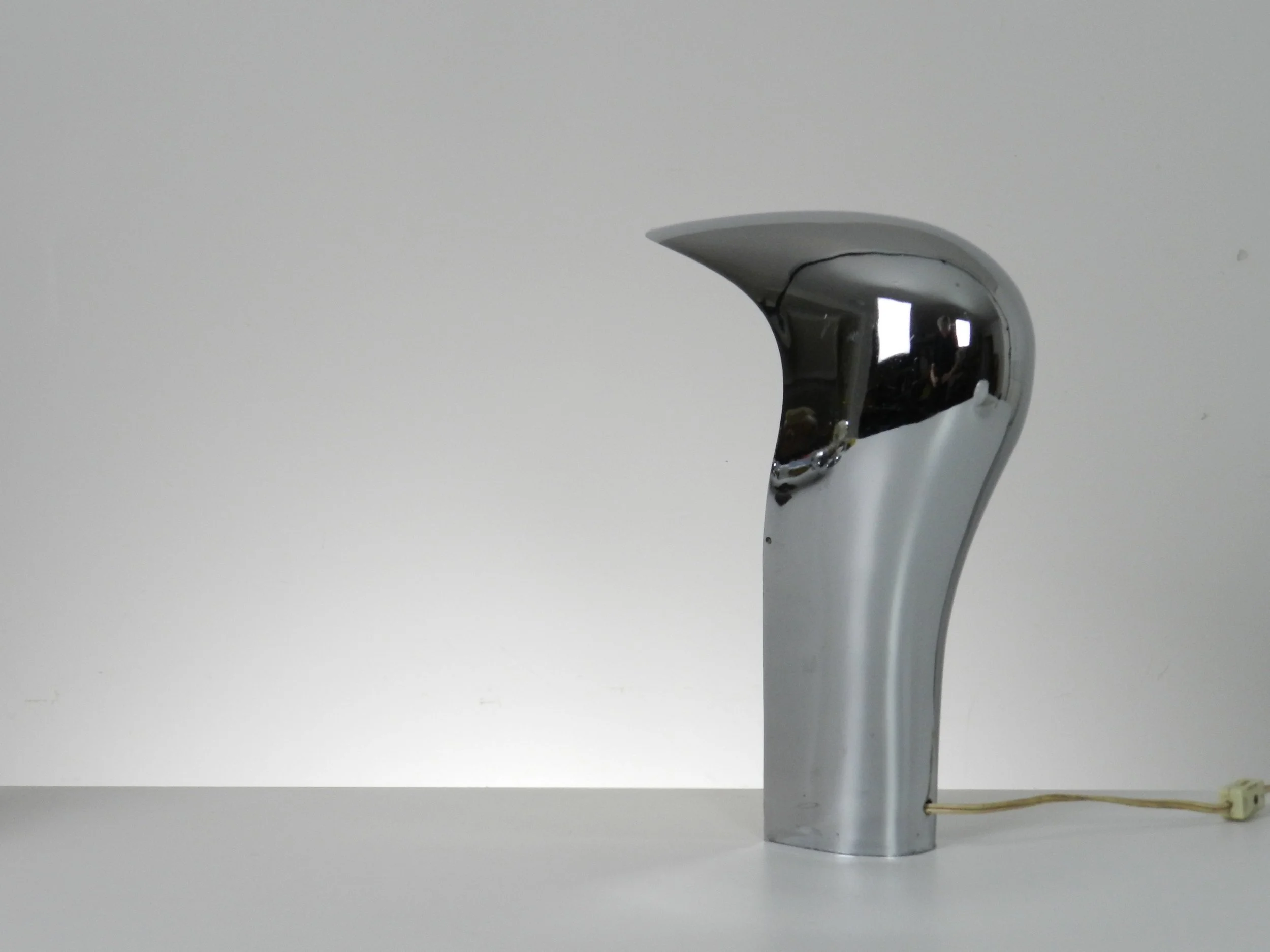 Chromed plastic “Pelota” lamp designed by Cesare Casati and Emanuele Ponzio (Studio D.A.) for Lamperti.  Italy, 1970s.