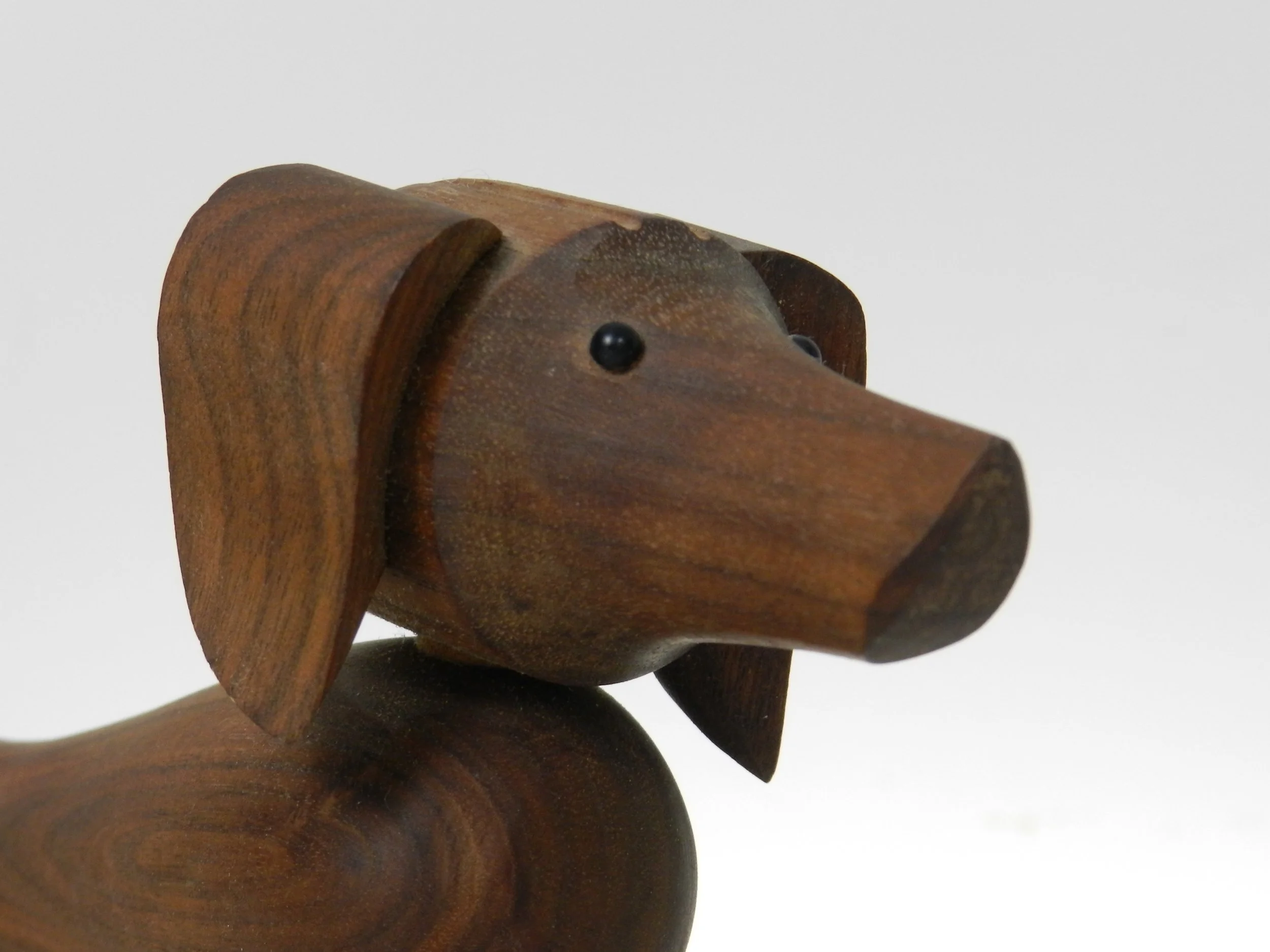 Teak dachshund figure designed by Kay Bojesen.  Denmark, recent production.