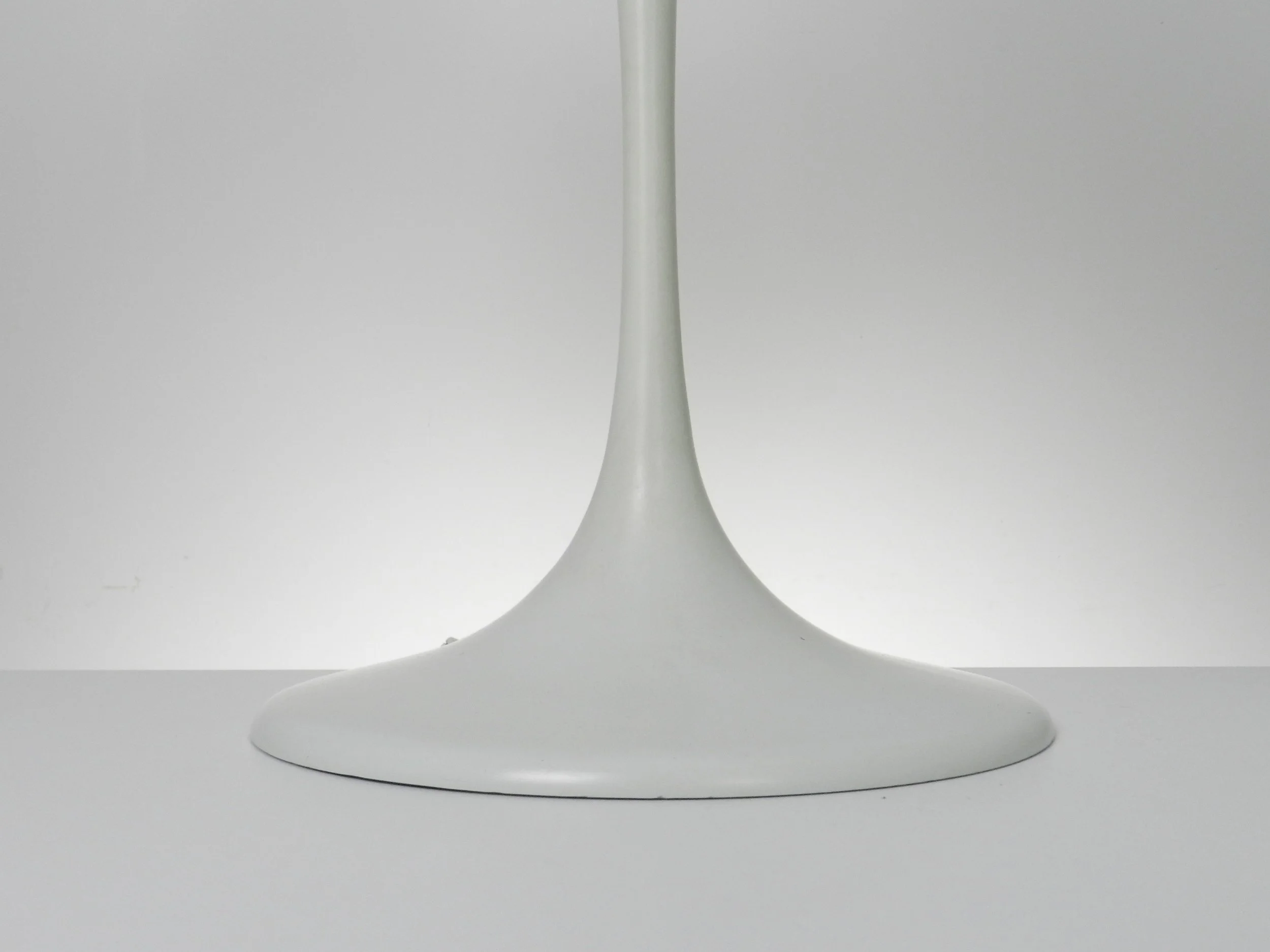 Modernist lamp designed by Eva Renee Nele for Temde. White lacquered metal and opal glass.  Switzerland, 1960s.