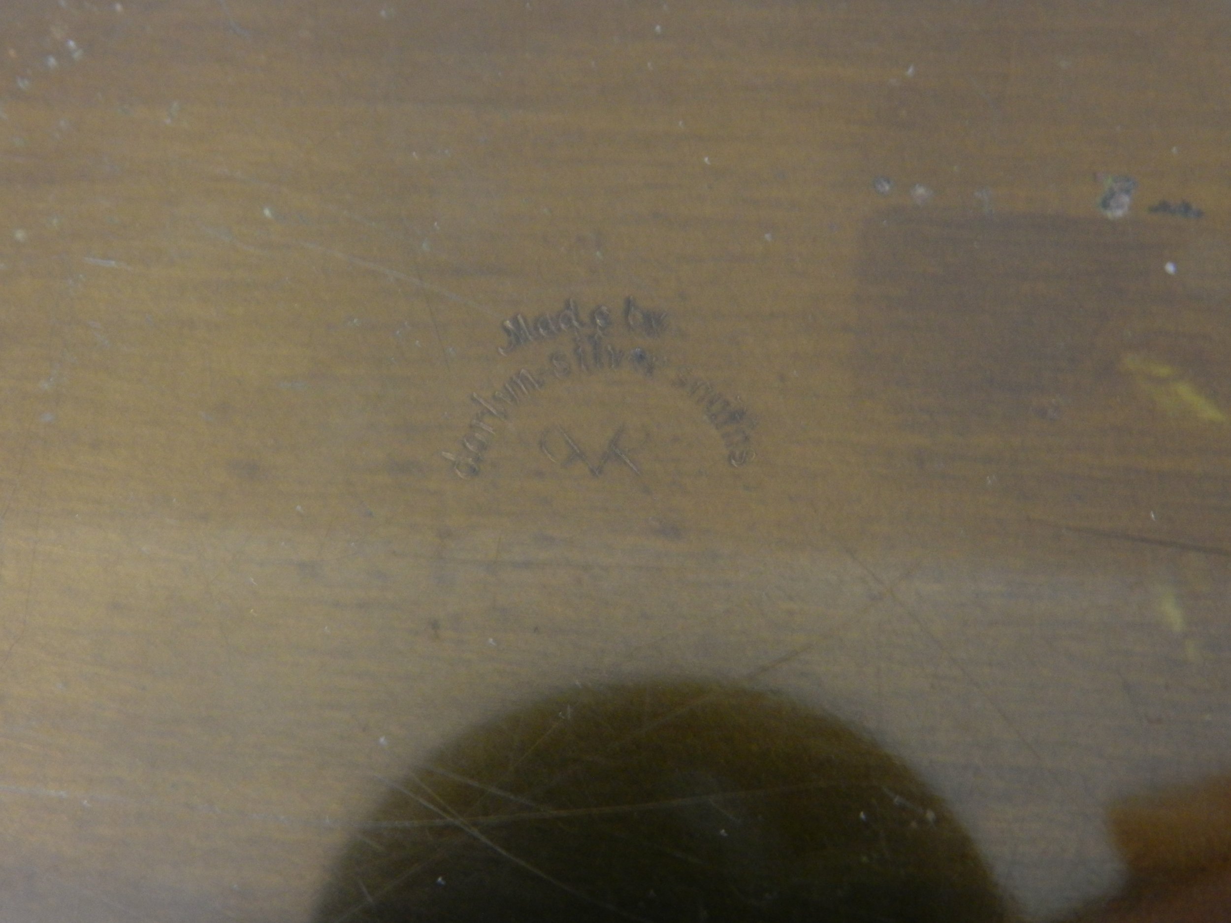 Small brass jewelry box with wood interior designed by Tommi Parzinger for Dorlyn Silversmiths.  USA, 1950s.