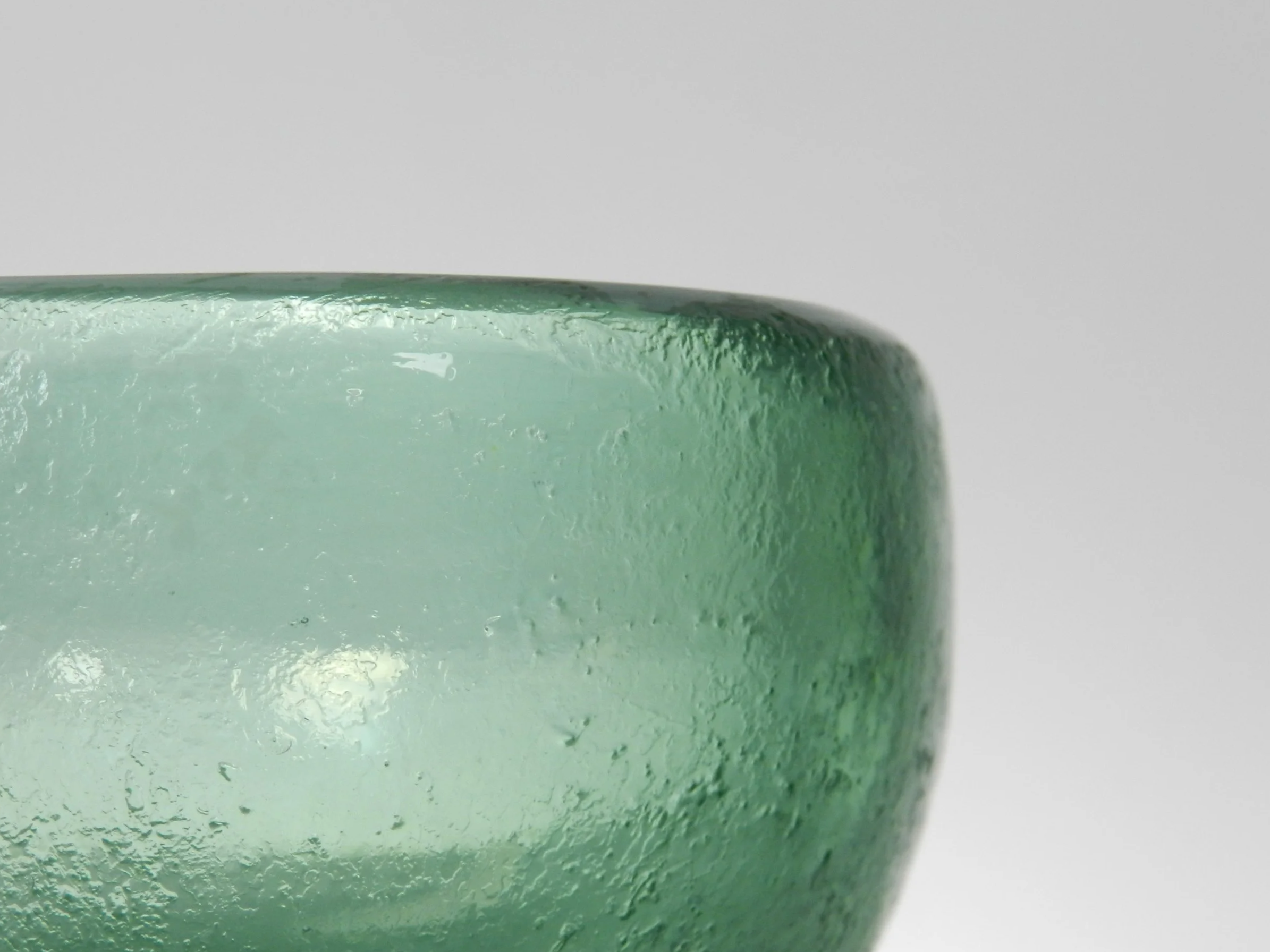 Murano glass ‘Corrosi’ bowl designed by Carlo Scarpa for Venini. Marked on bottom: Venini murano (acid stamp).  Italy, circa 1930s.  5 1/2” square x 3 1/2” high.