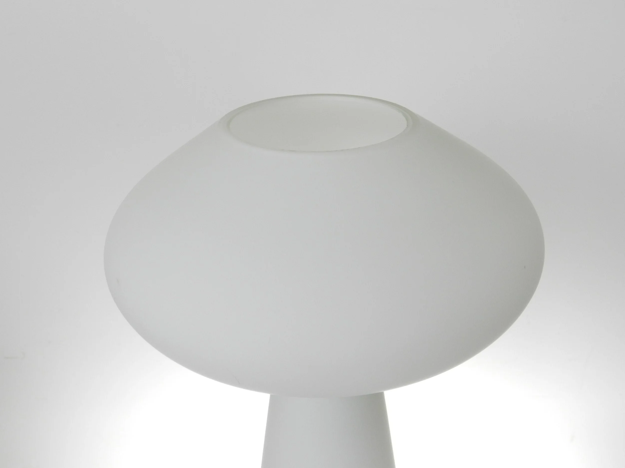 Tall opaline glass lamp designed by Lisa Johansen-Pape.   Finland, 1960s.