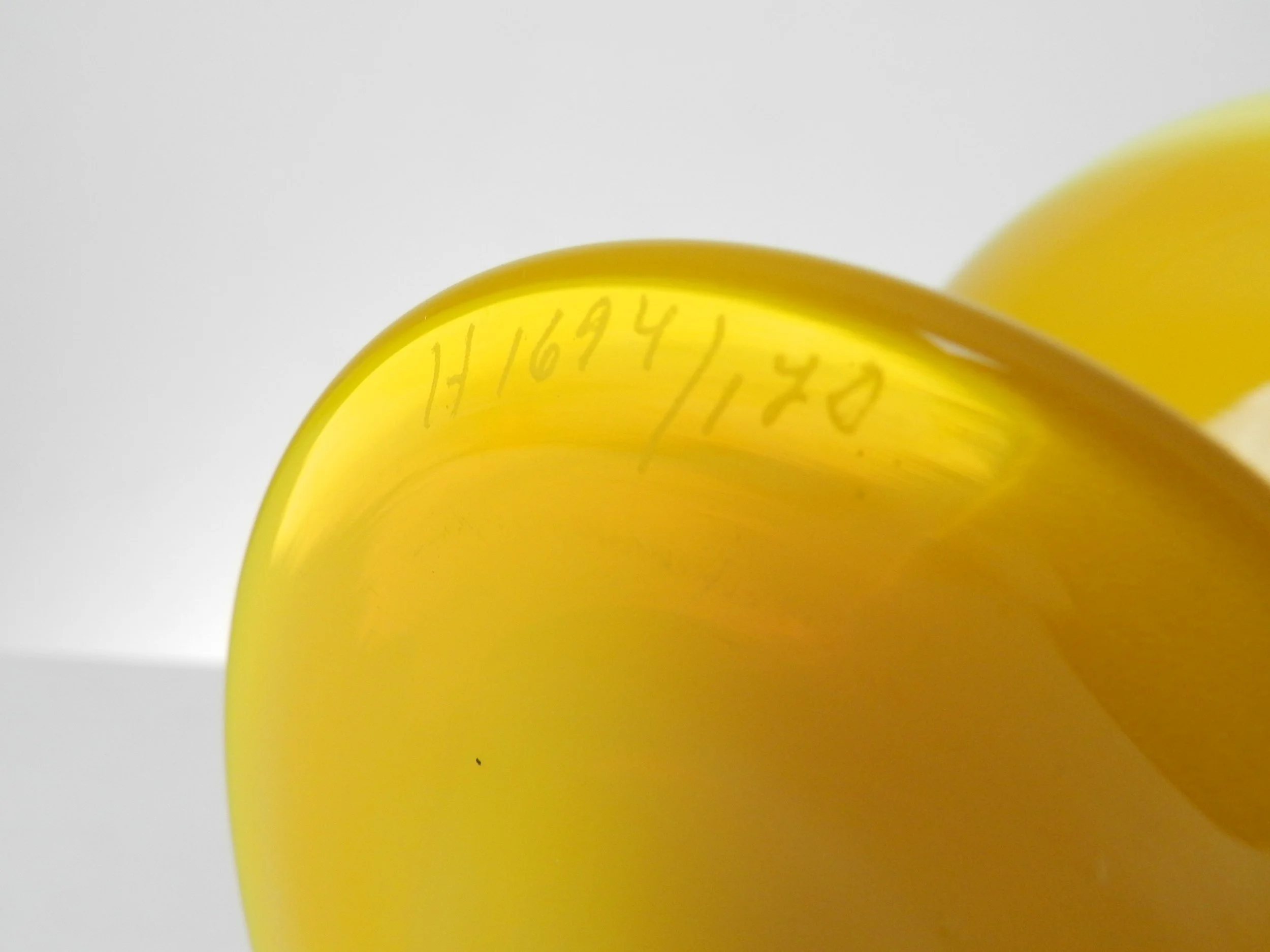 Glass footed bowl designed by Erik Hoglund for Boda.  Sweden, 1960s.